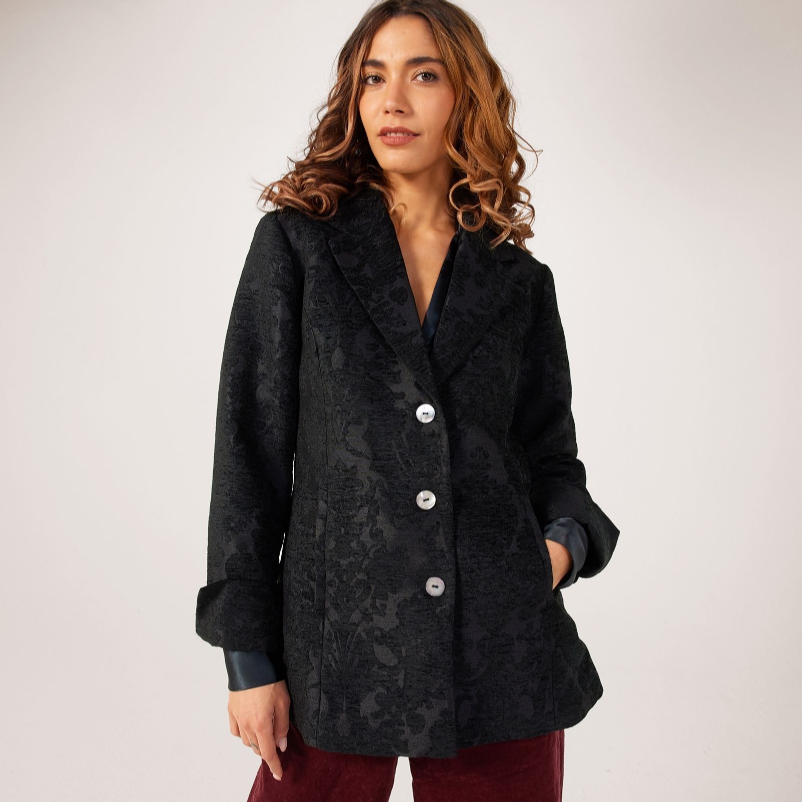 Marlawynne Collection Chenille Jacquard Jacket