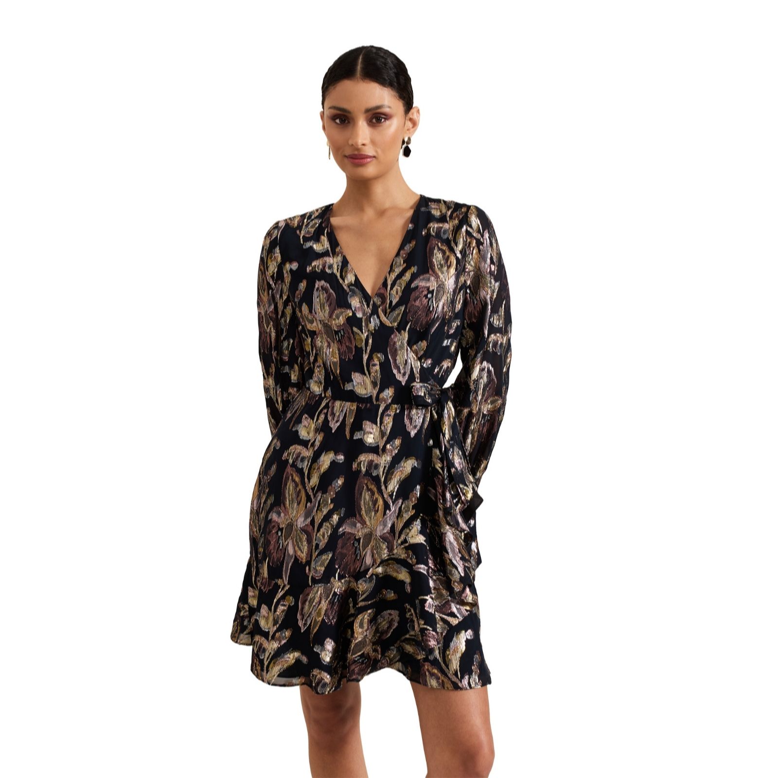 Phase Eight Amelia Foil Wrap Dress