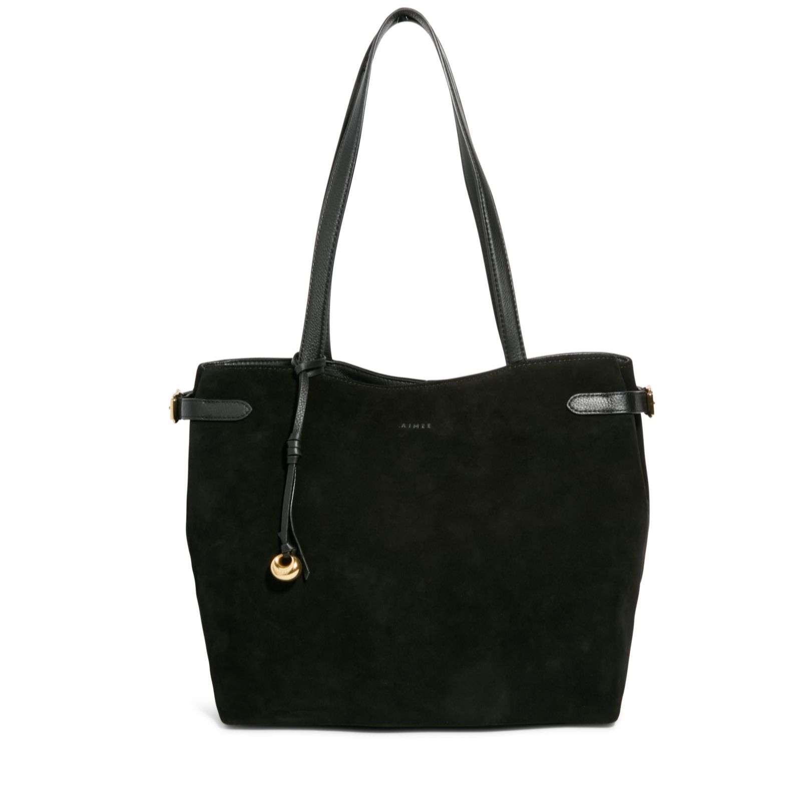 Aimee Kestenberg Black Suede Gramercy Tote