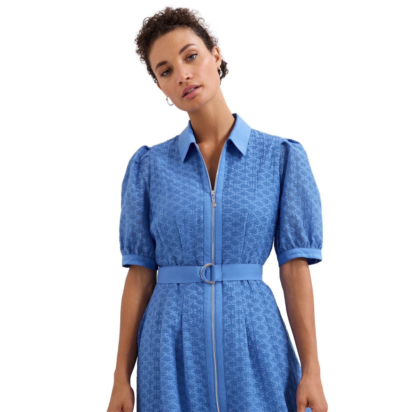 Phase Eight Women's Casey Belted Midi Dress in Bright Blue | Size: 20