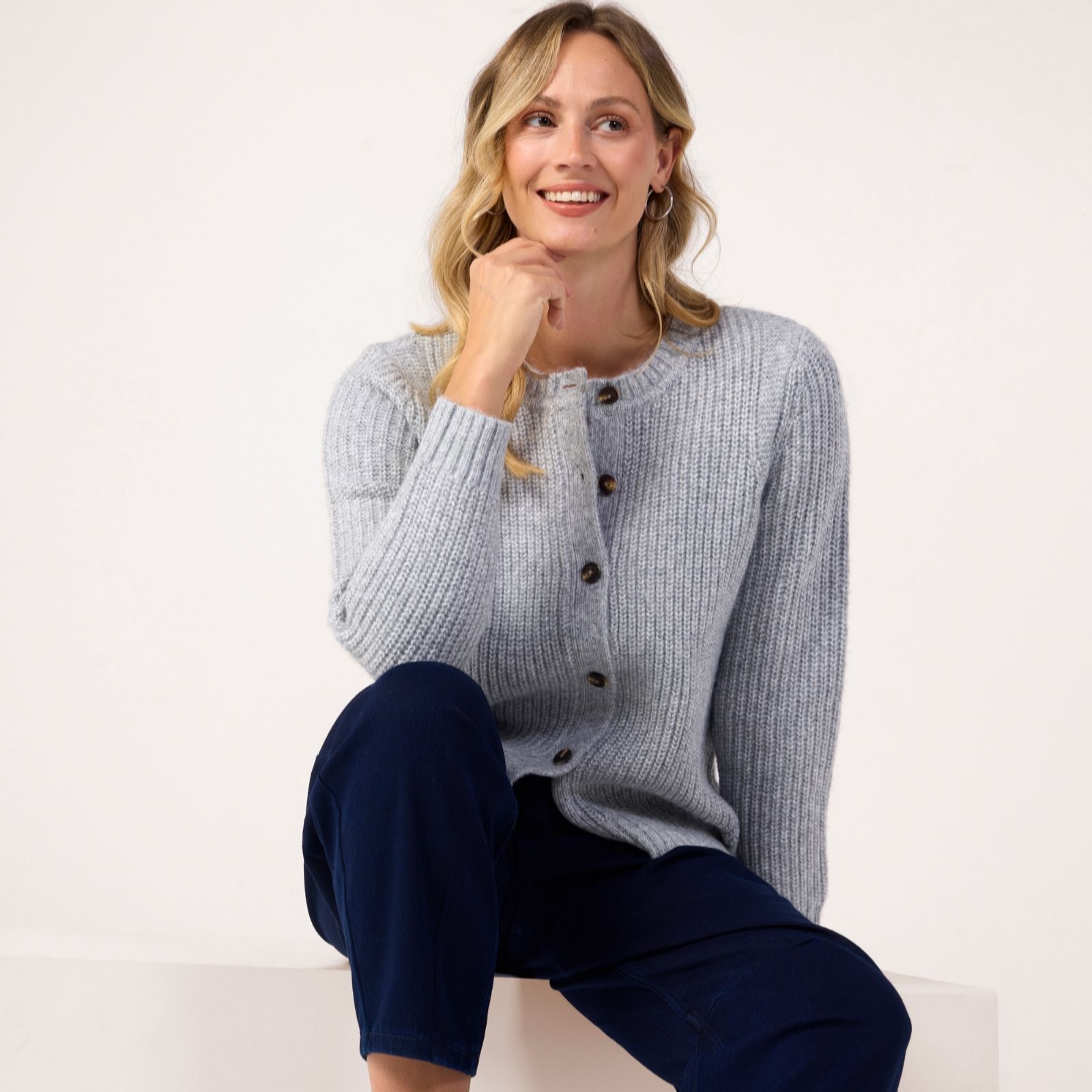 Denim & Co. Two Tone Cardigan women's
