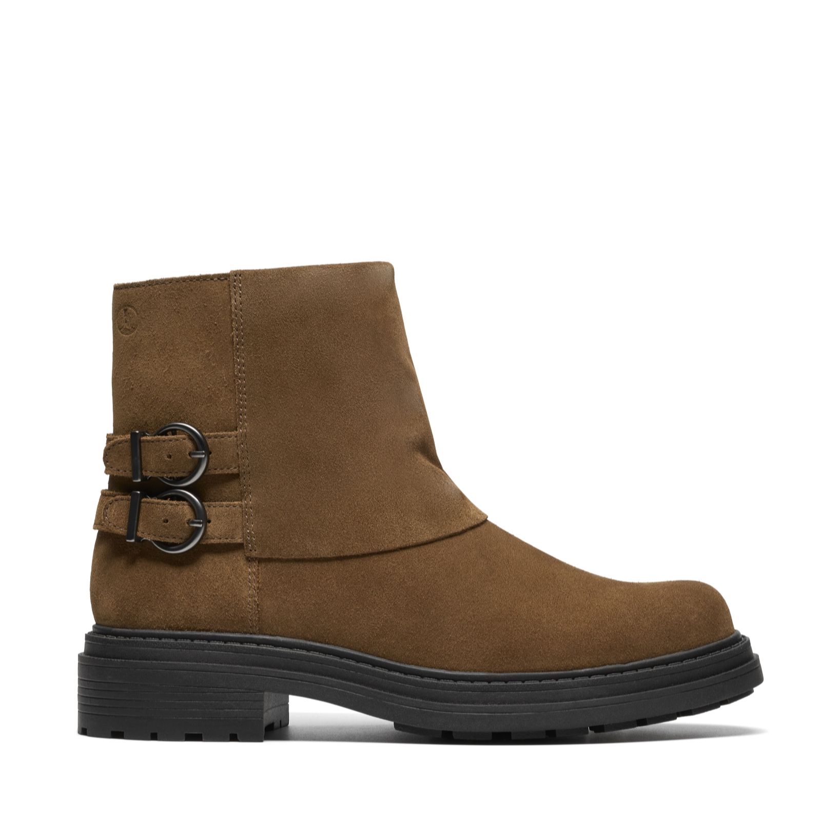 Clarks Women's Orinoco3 Trim Walnut Leather Ankle Boots in Brown | Size: 8/Standard Fit