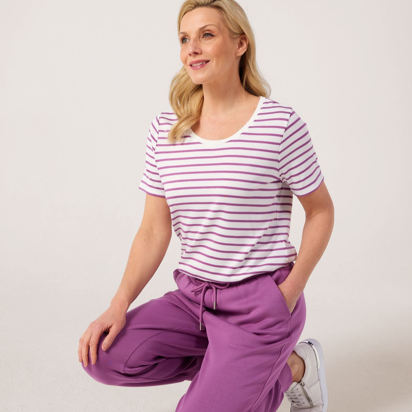 Ruth Langsford Stripe Short Sleeve Top