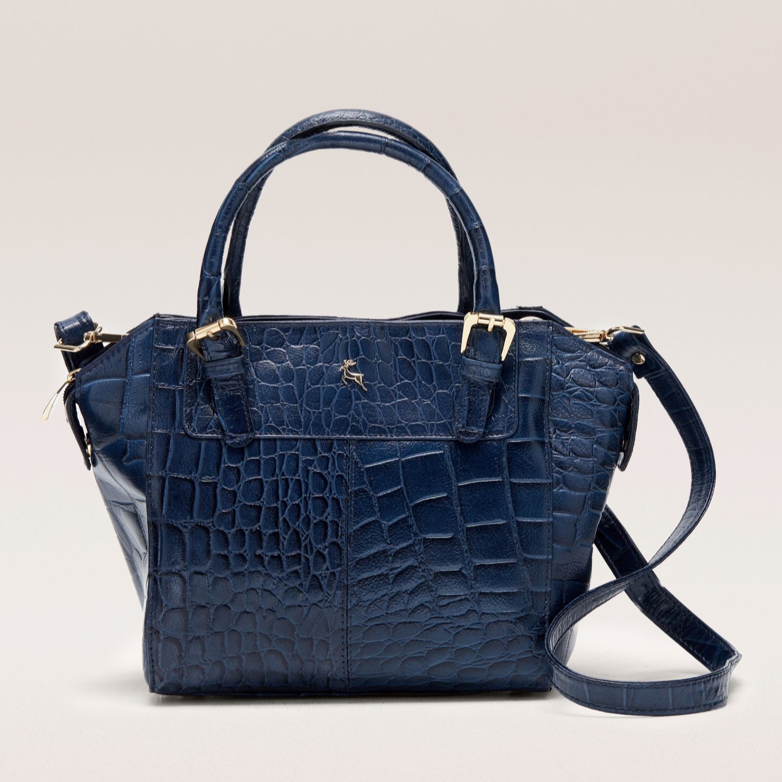 Ashwood Zara Medium Croc Leather Grab Bag