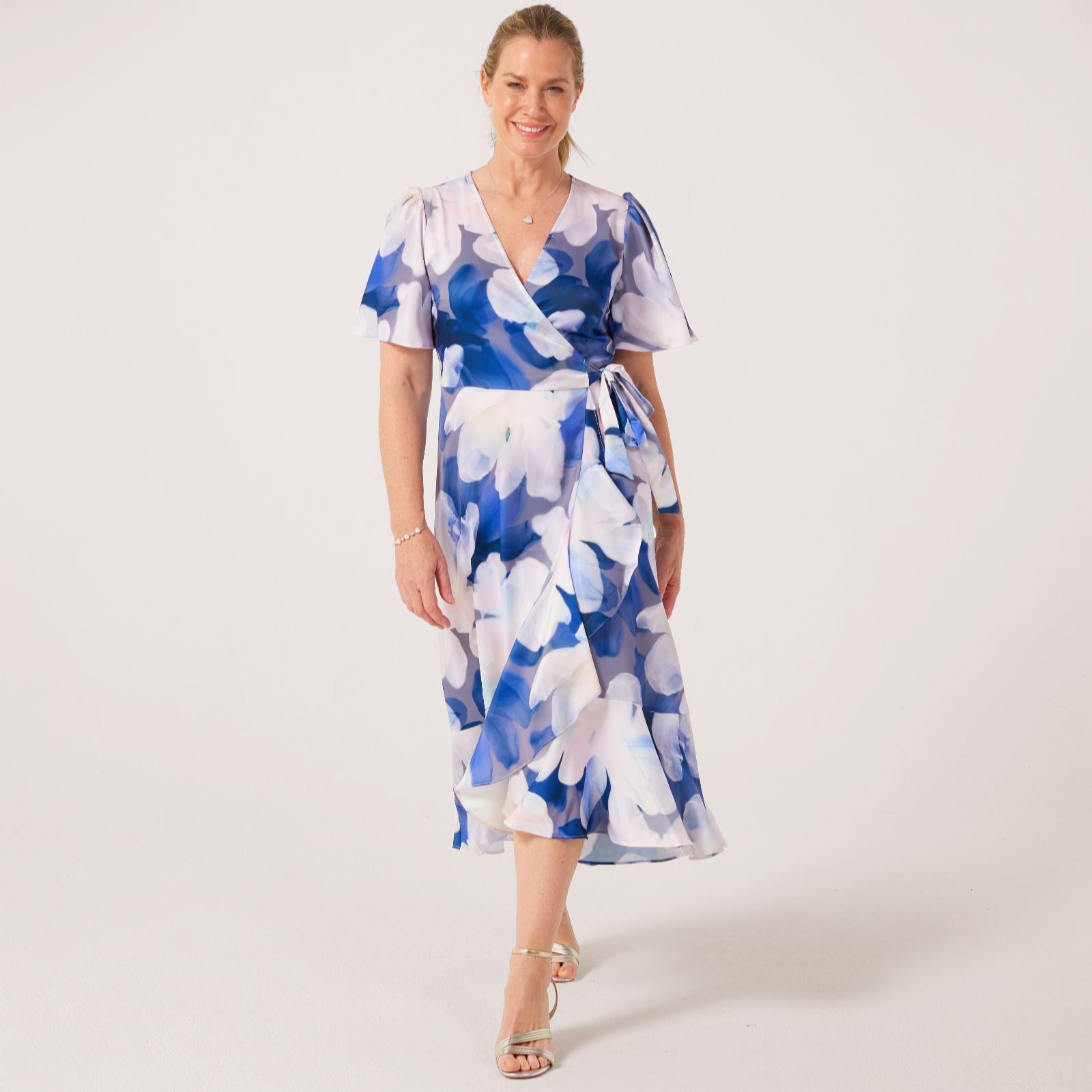 YAS Thea Midi Wrap Dress