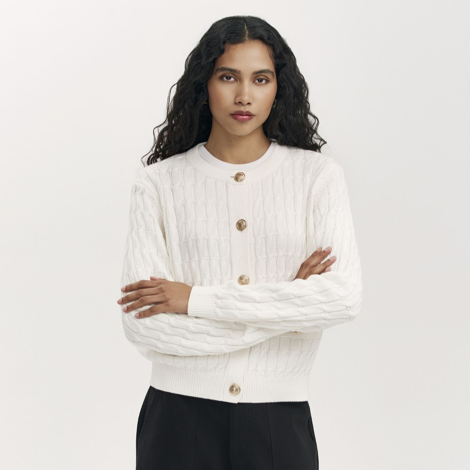 Finery London Elaine Button-up Knitted Cardigan women's