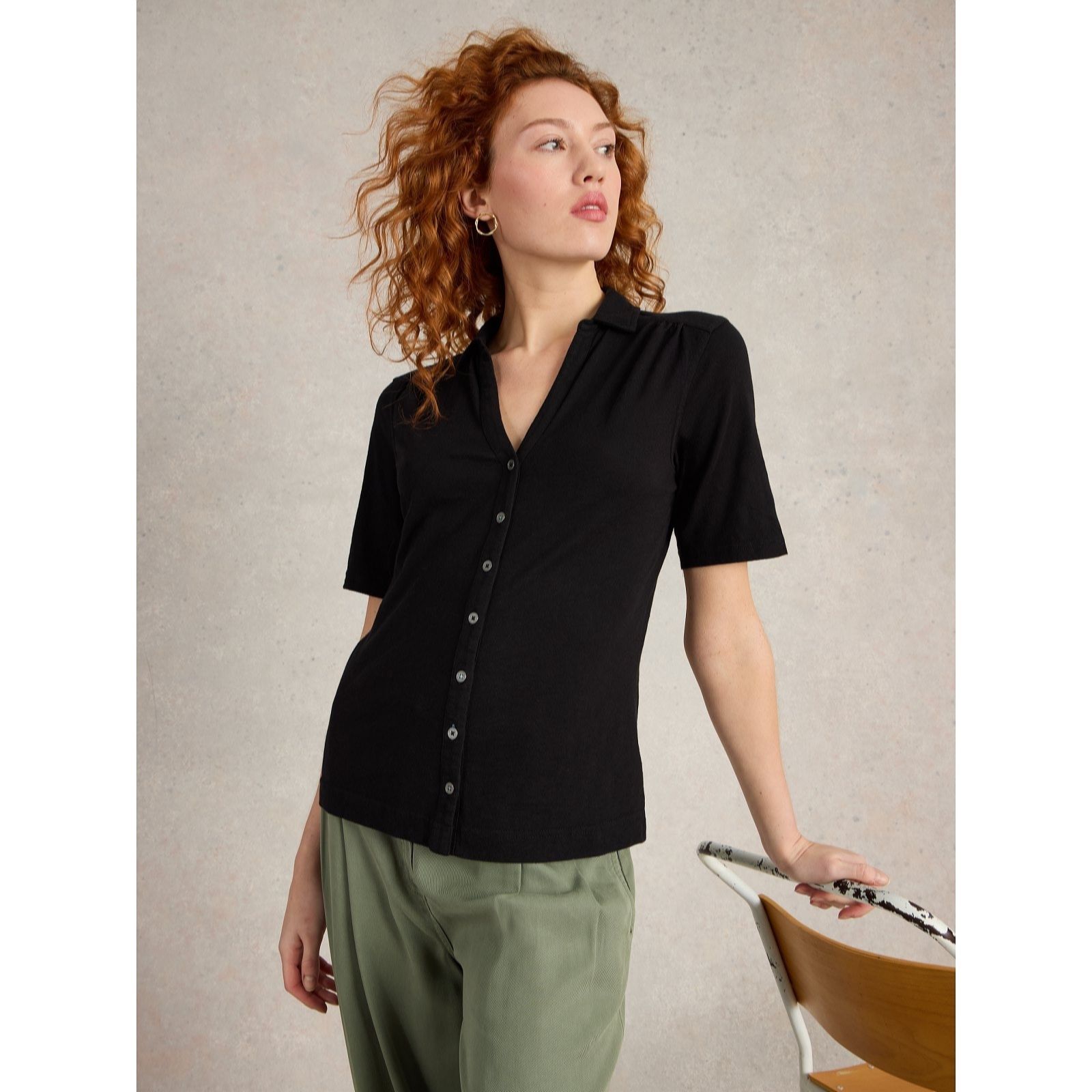 White Stuff Brilliant White Annie Short Sleeve Jersey Shirt