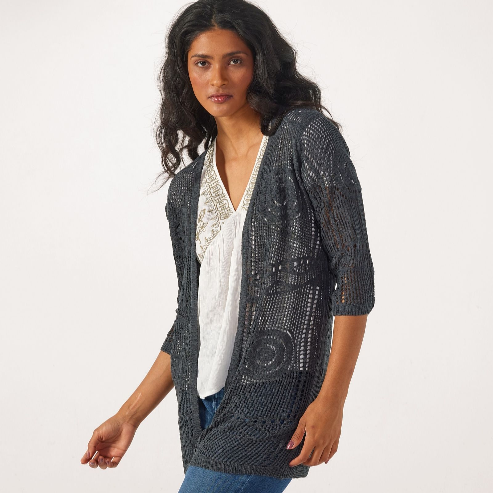 Jdy Cream Kofi Kimono Knitted Cardigan