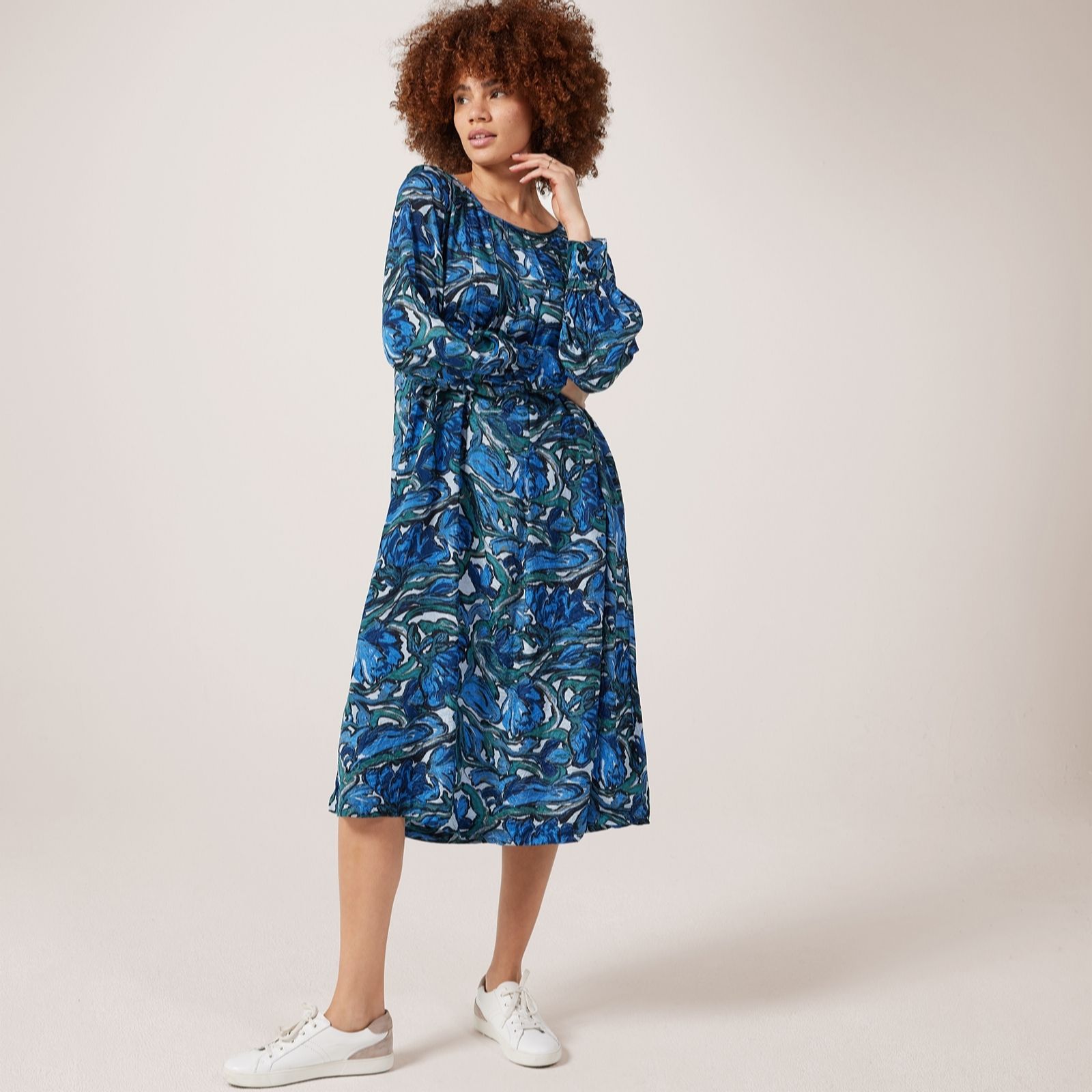 Masai Copenhagen Blue Fog Novalie Printed Dress