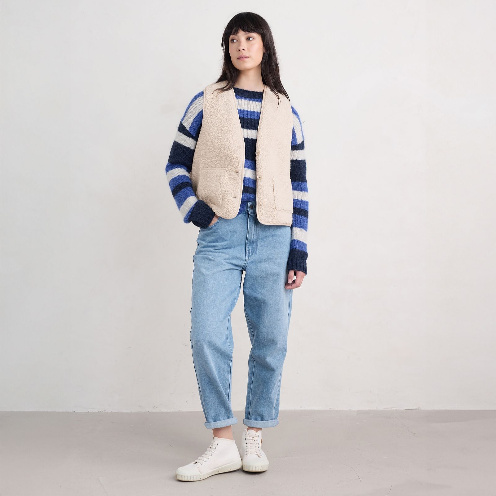 Seasalt Cornwall Aran Well Wisher Gilet