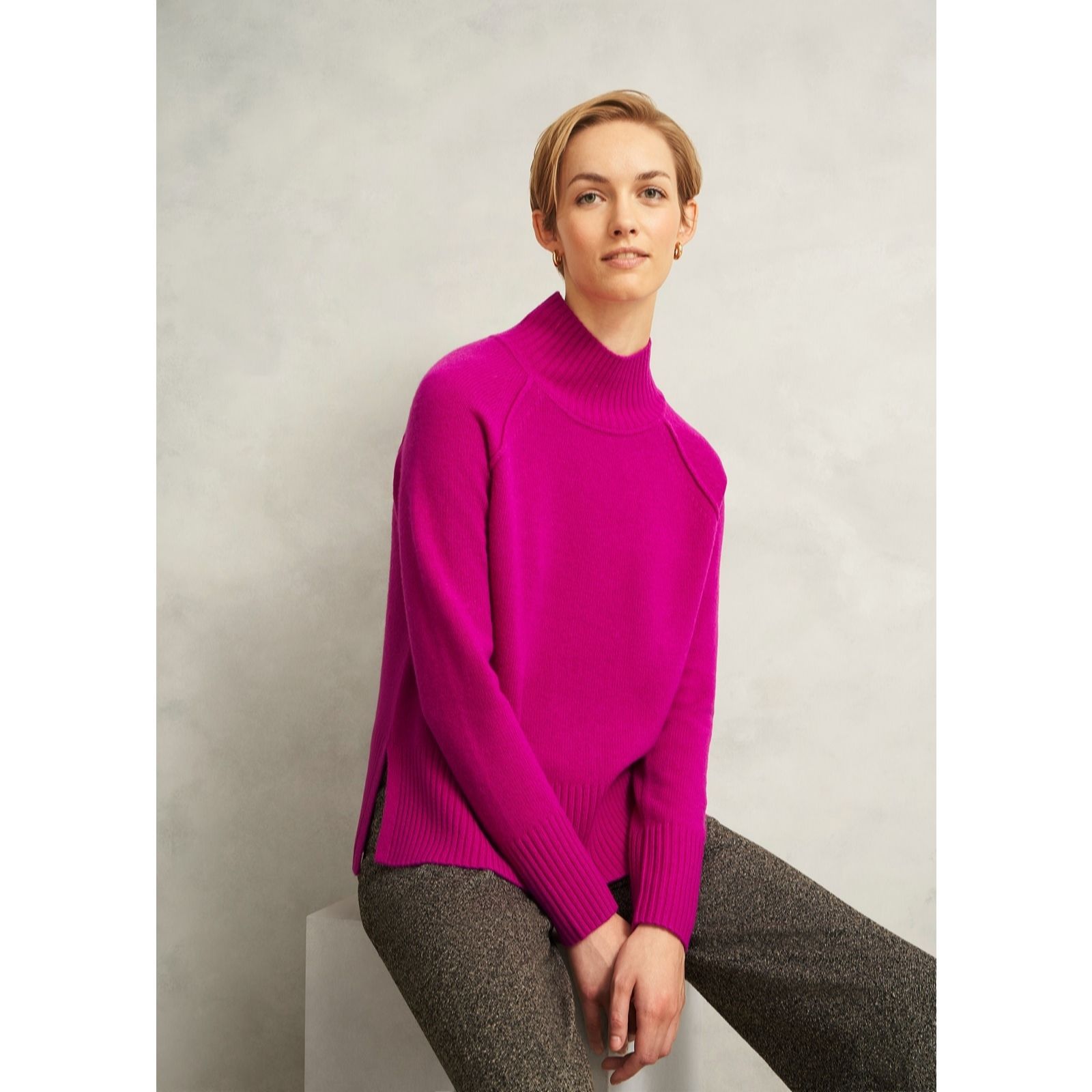 Hobbs London Magenta Pink Lorraine Jumper