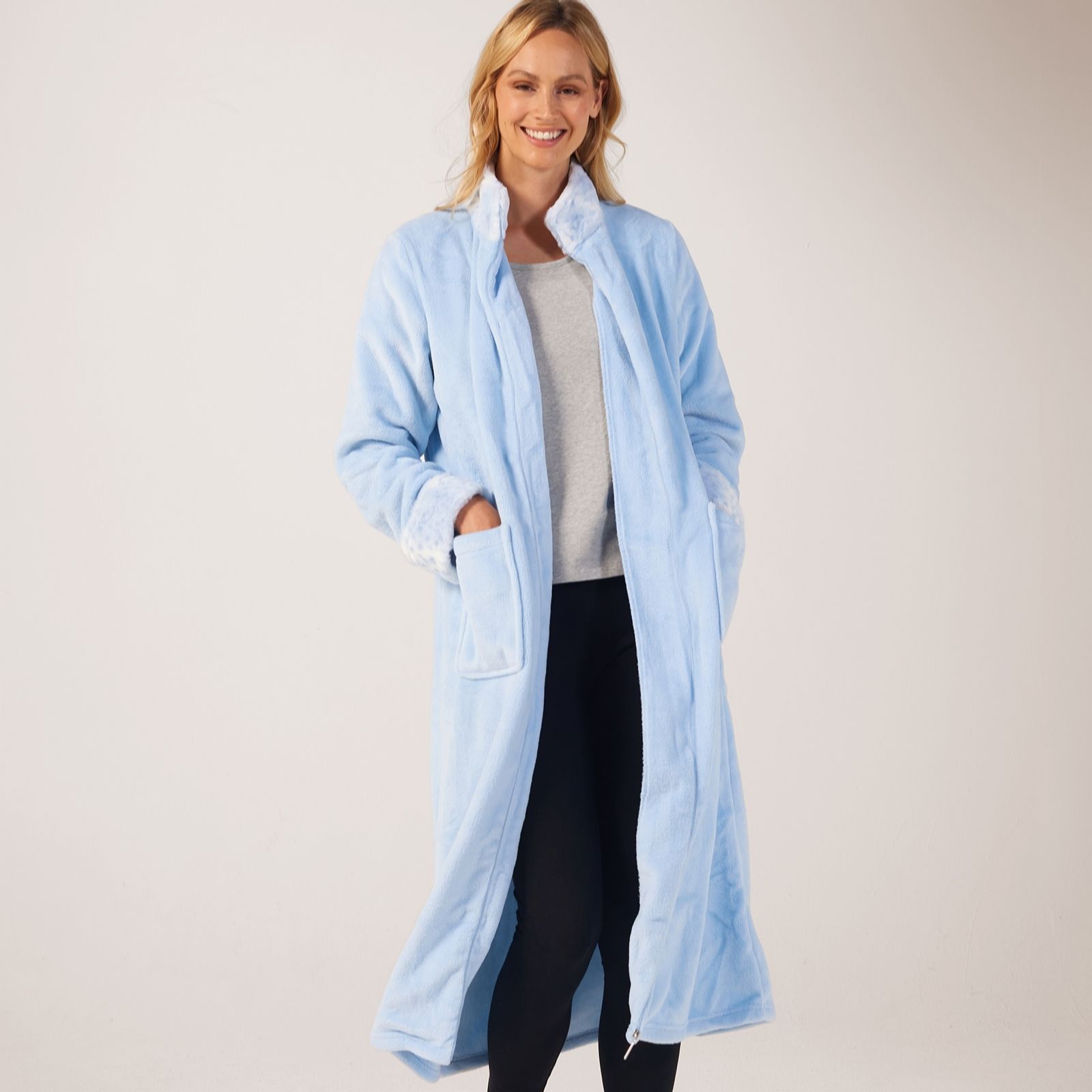 Carole Hochman Silky Plush Zip Robe