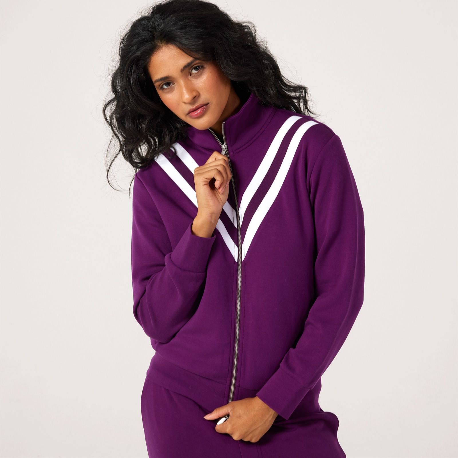 Ruth Langsford Leisurewear Chevron Detail Zip Through Jacket