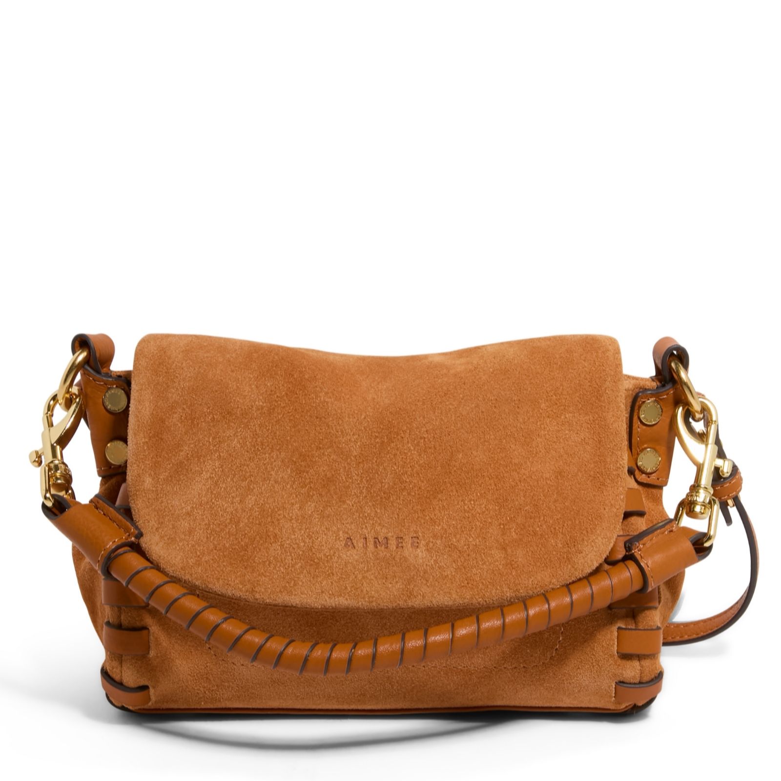Aimee Kestenberg Black Suede Zen Mini Cross-Body Bag