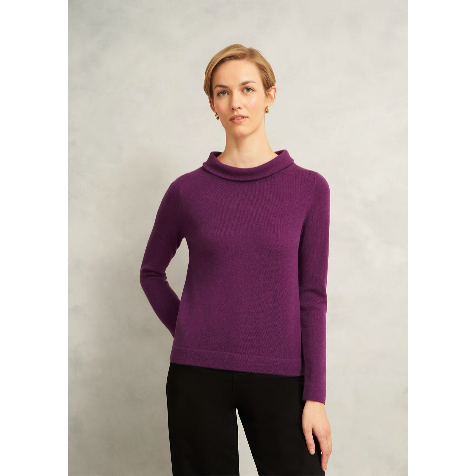 Hobbs London Deep Brown Audrey Wool Cashmere Jumper