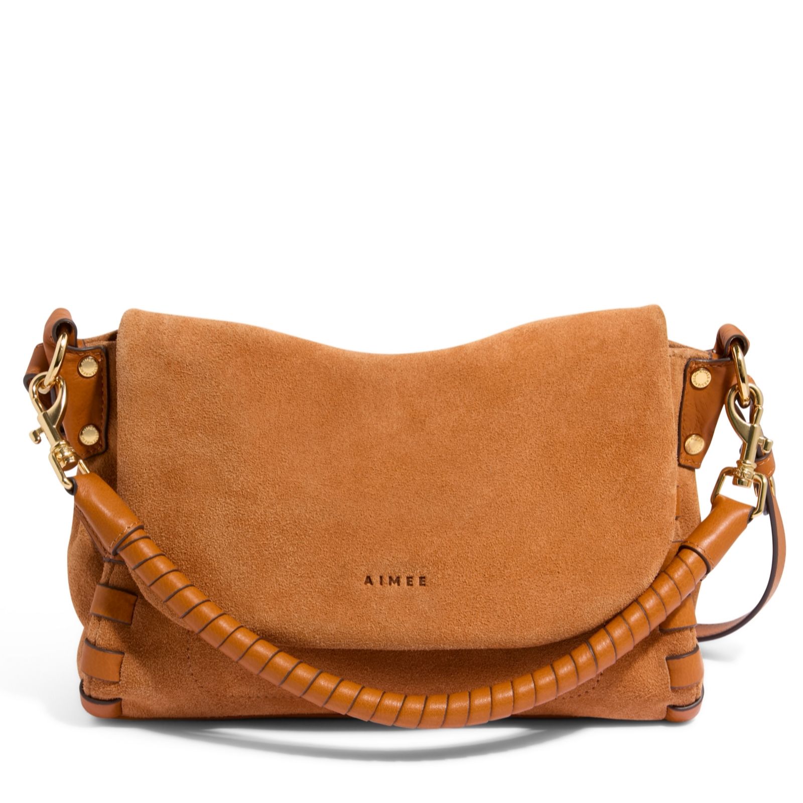 Aimee Kestenberg Black Suede Zen Convertible Cross-Body Bag