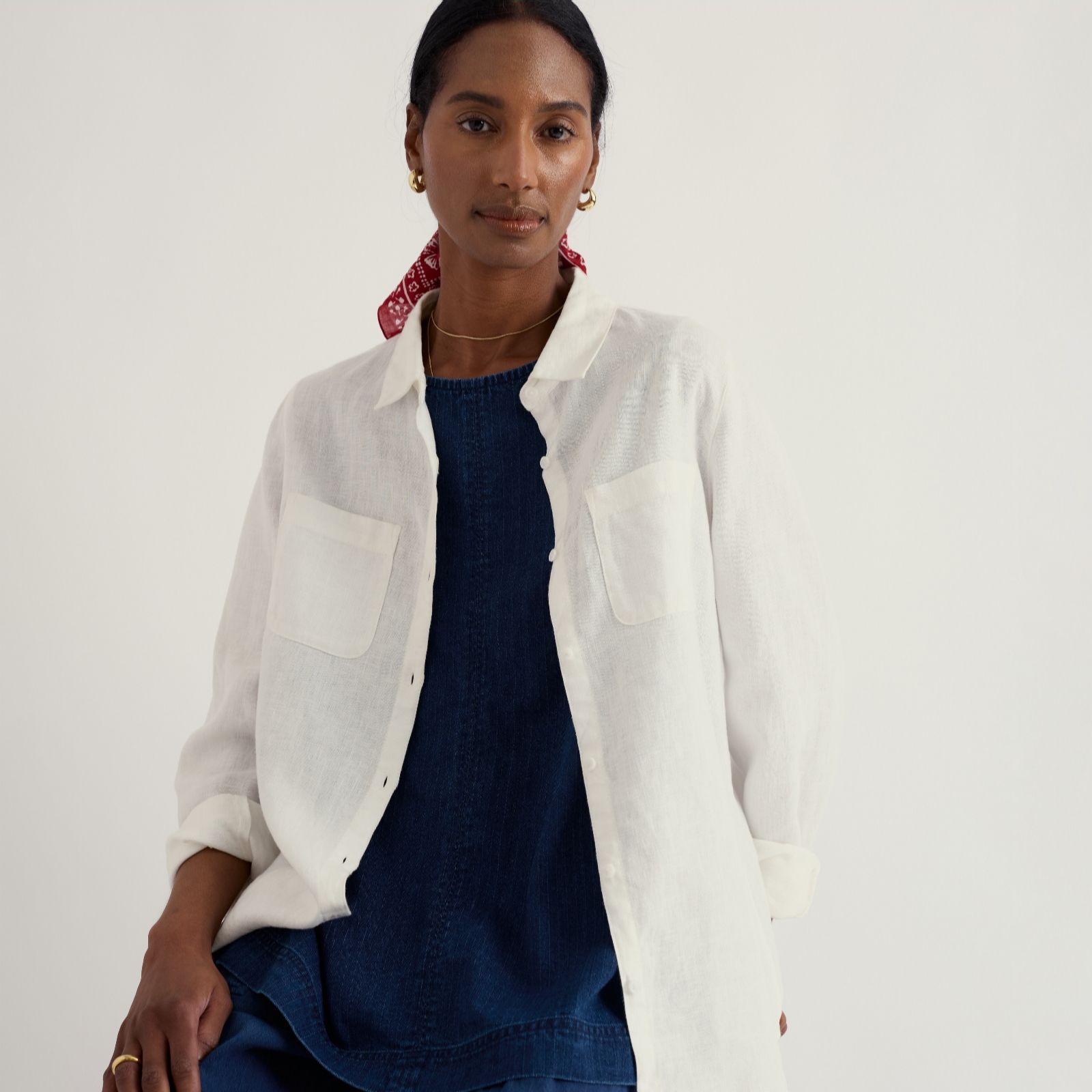 Seasalt Cornwall Chalk Hazel Branch Shirt
