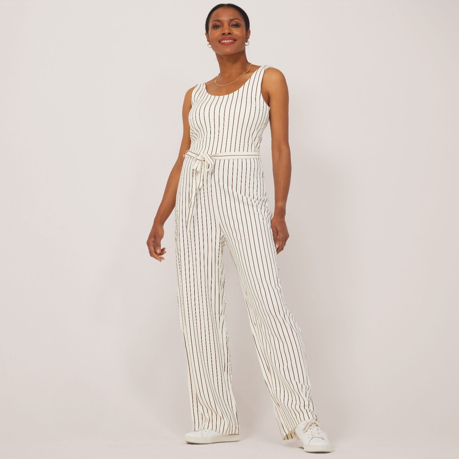 Only Short Sleeve Stripe Jumpsuit