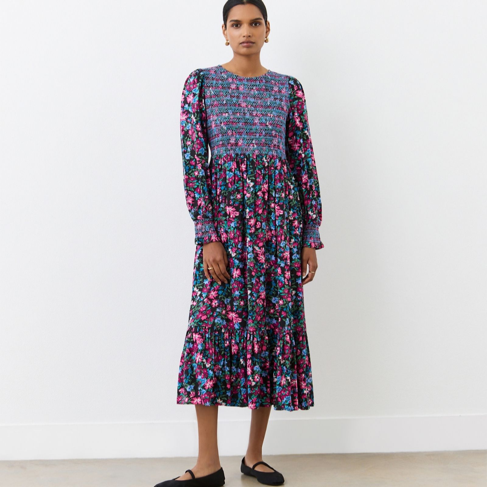 Finery London Isha Vicose Twill Printed Dress