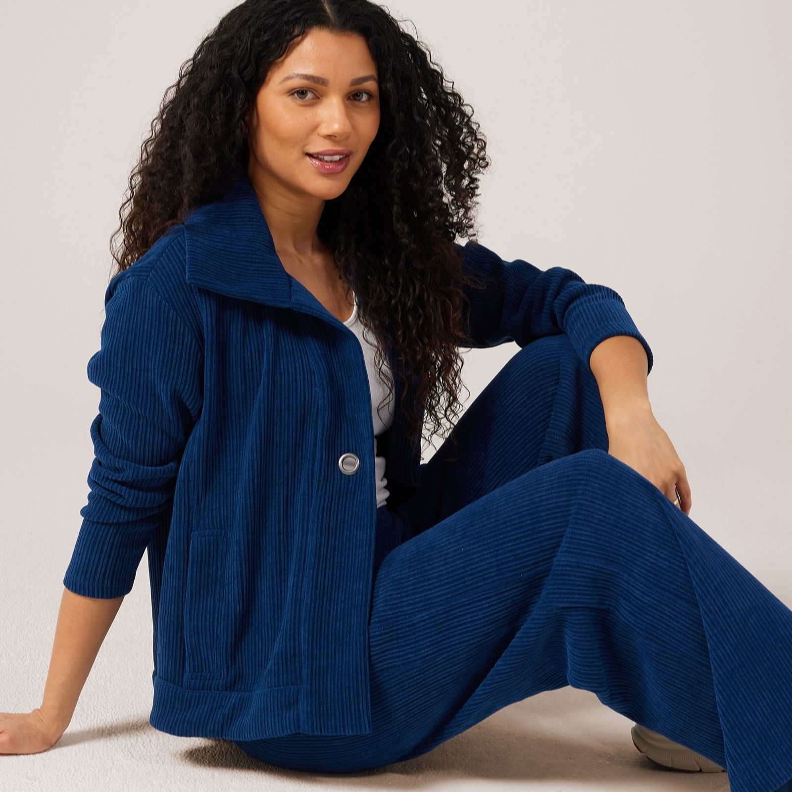Marlawynne Sand Layers Plush Ottoman Knit Open Jacket