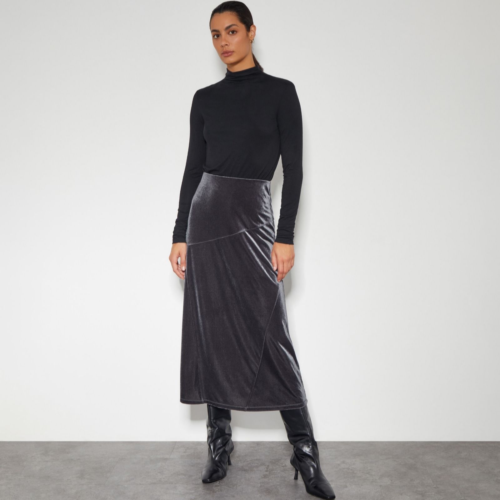 Monsoon Viola Velvet Skirt