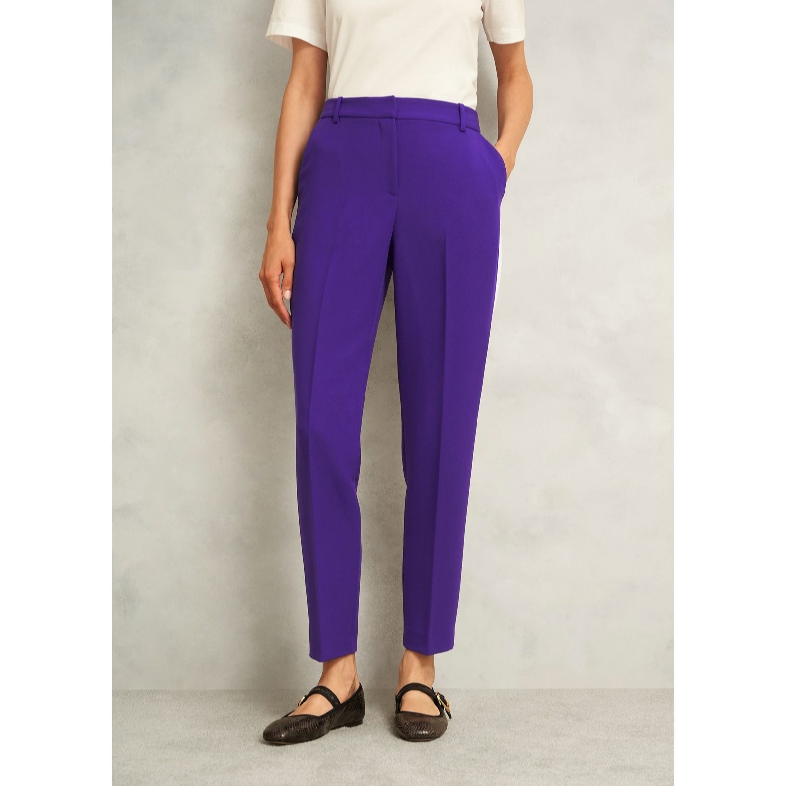 Hobbs London Jewel Purple Sami Tapered Trousers