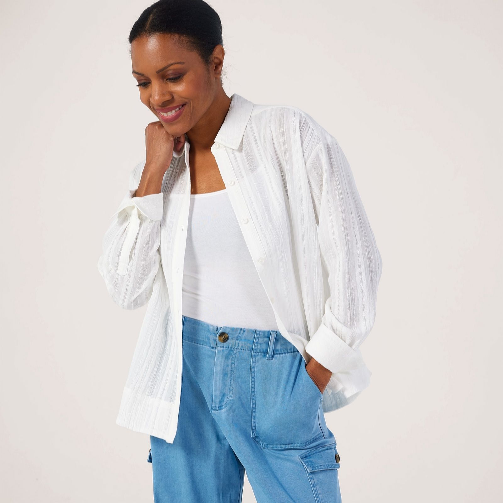 Ben De Lisi Blue Textured Shirt