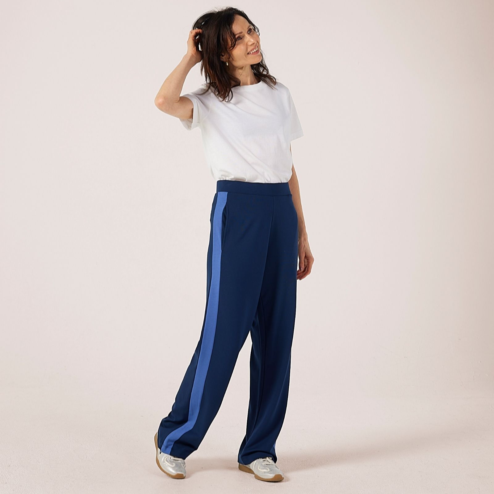 Masai Copenhagen Navy Pryzona Super Soft Viscose Jersey Trouser