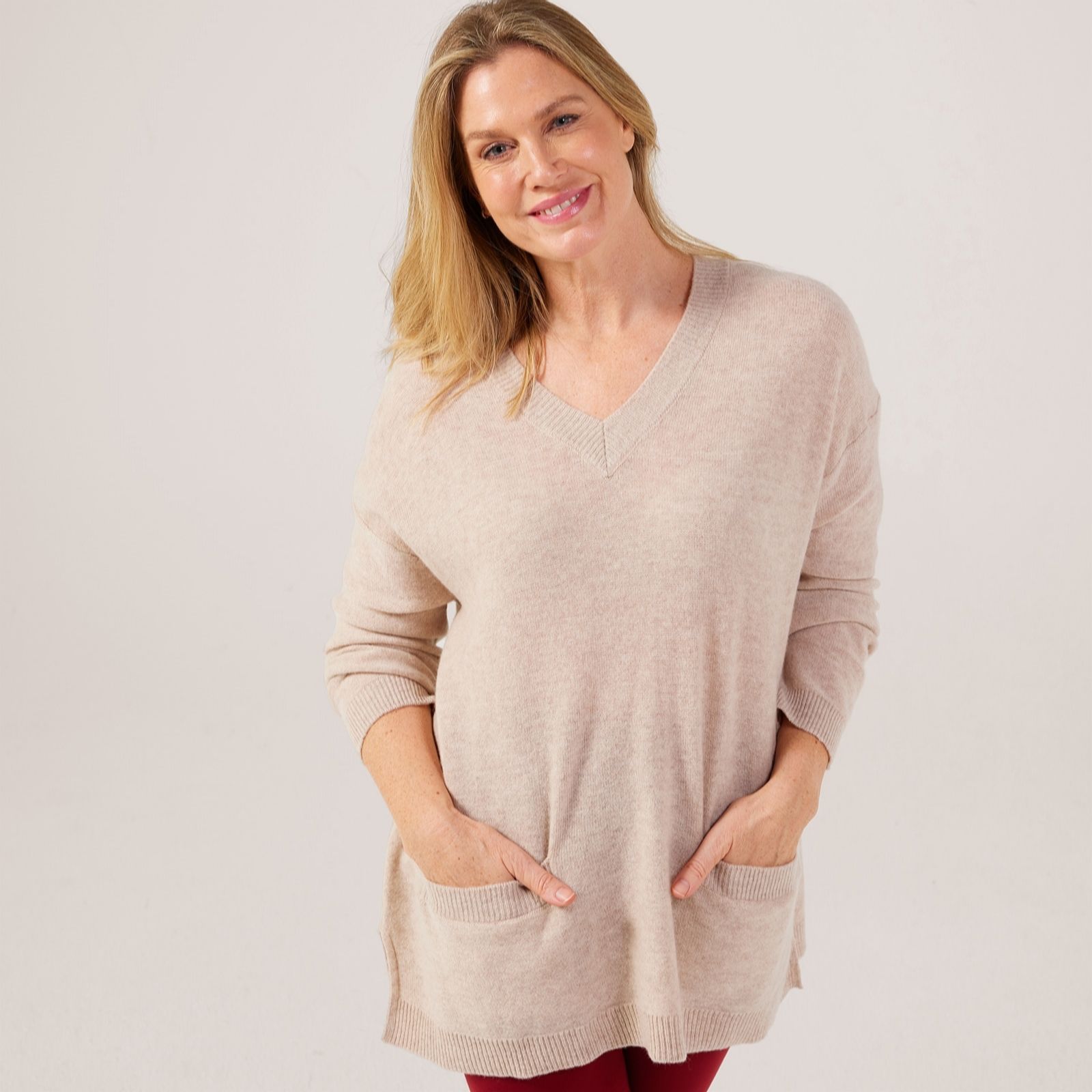 Masai Copenhagen Blue Fog Mafauniel Stetch Knit Jumper With Pockets