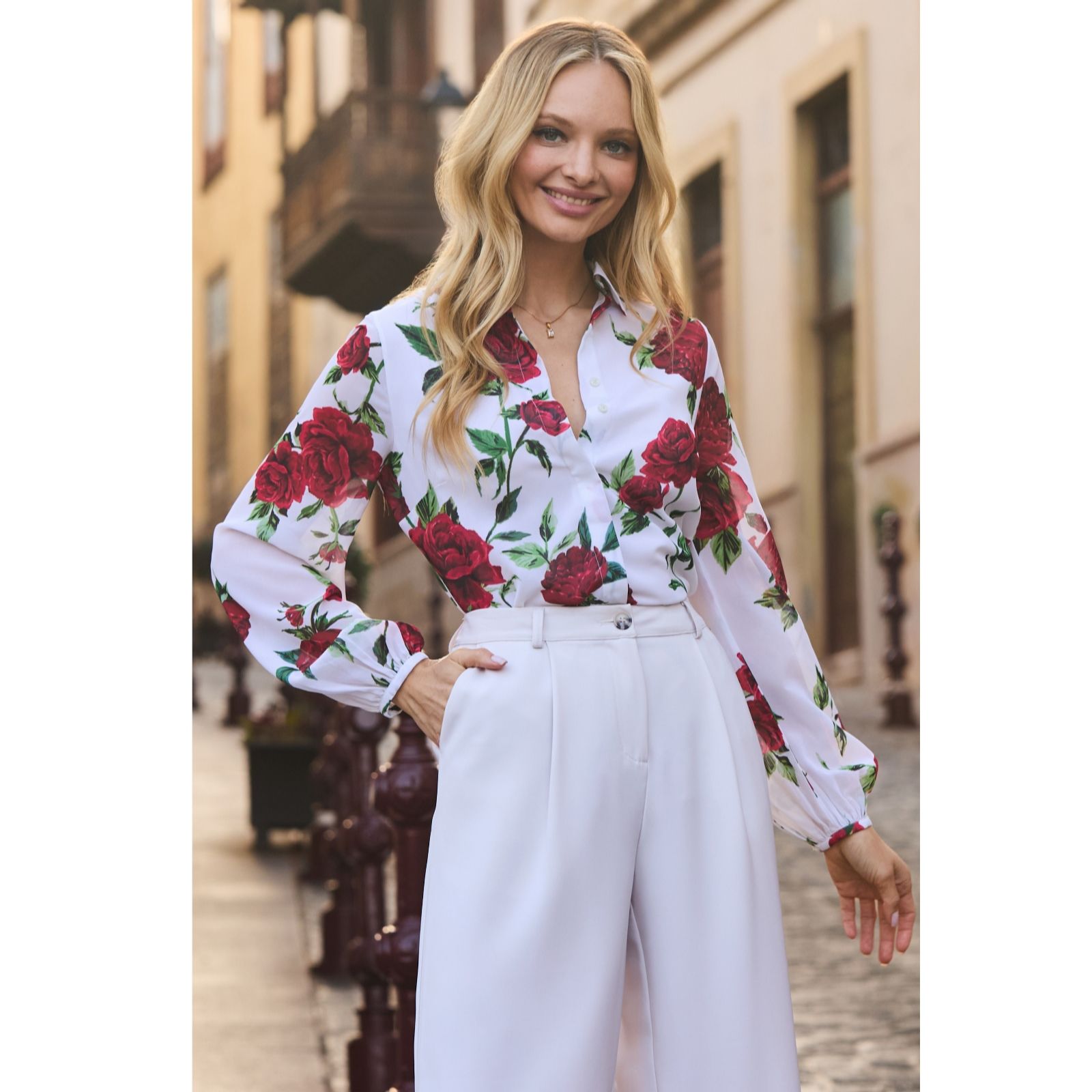 Sosandar Floral Print Shirt