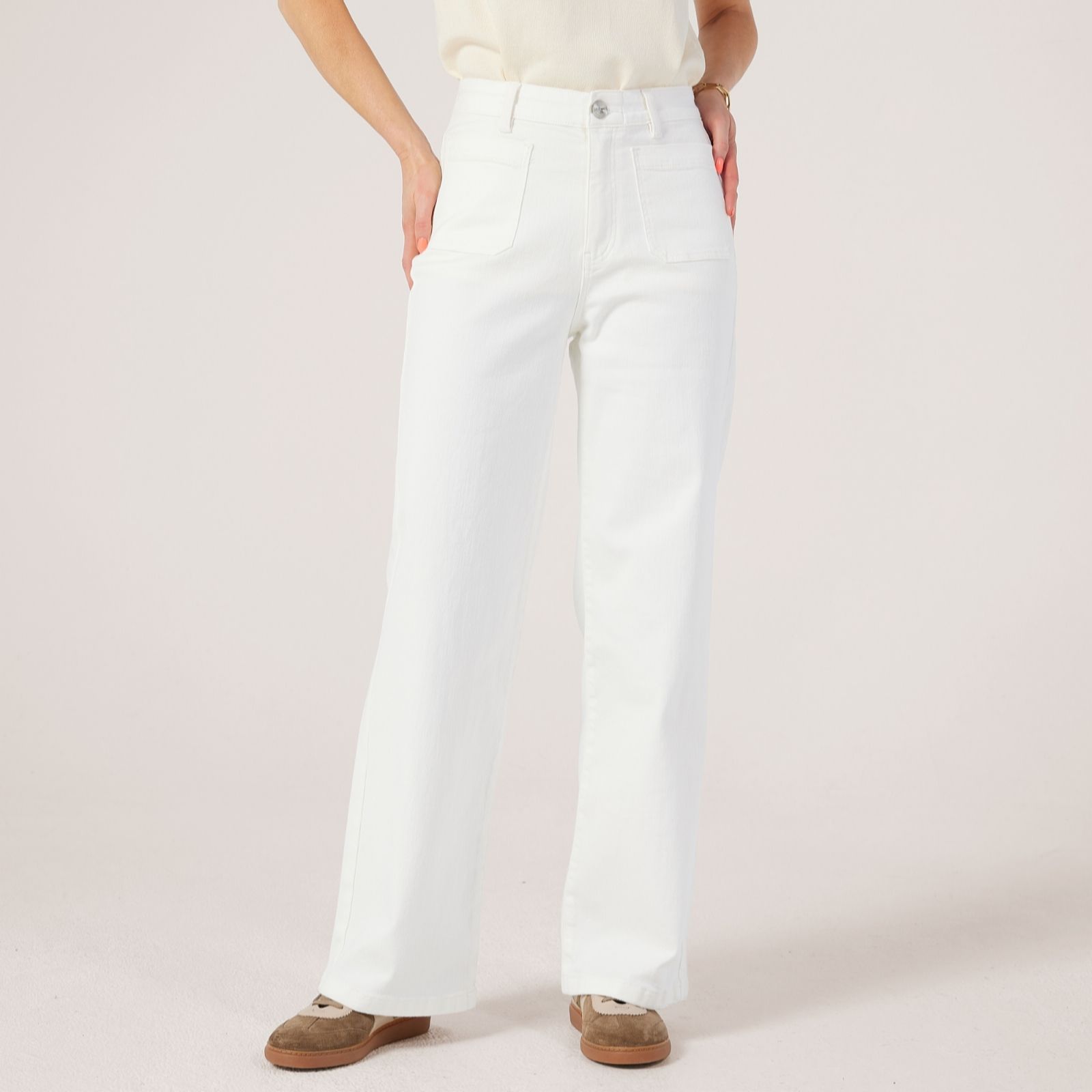Marlawynne Cloud Wynnedenim Cropped Twill Wide-Leg Trousers Standard