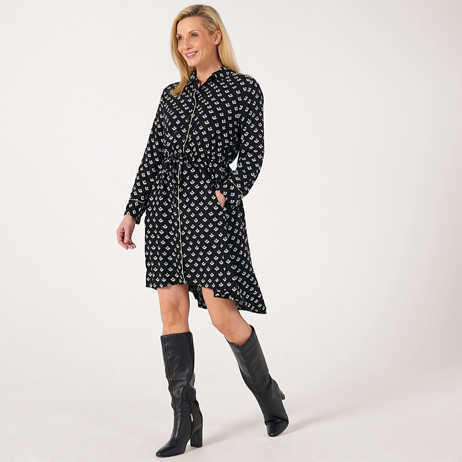 Masai Copenhagen Ether Nysindra Classic Viscose Dress With Pipping Detail