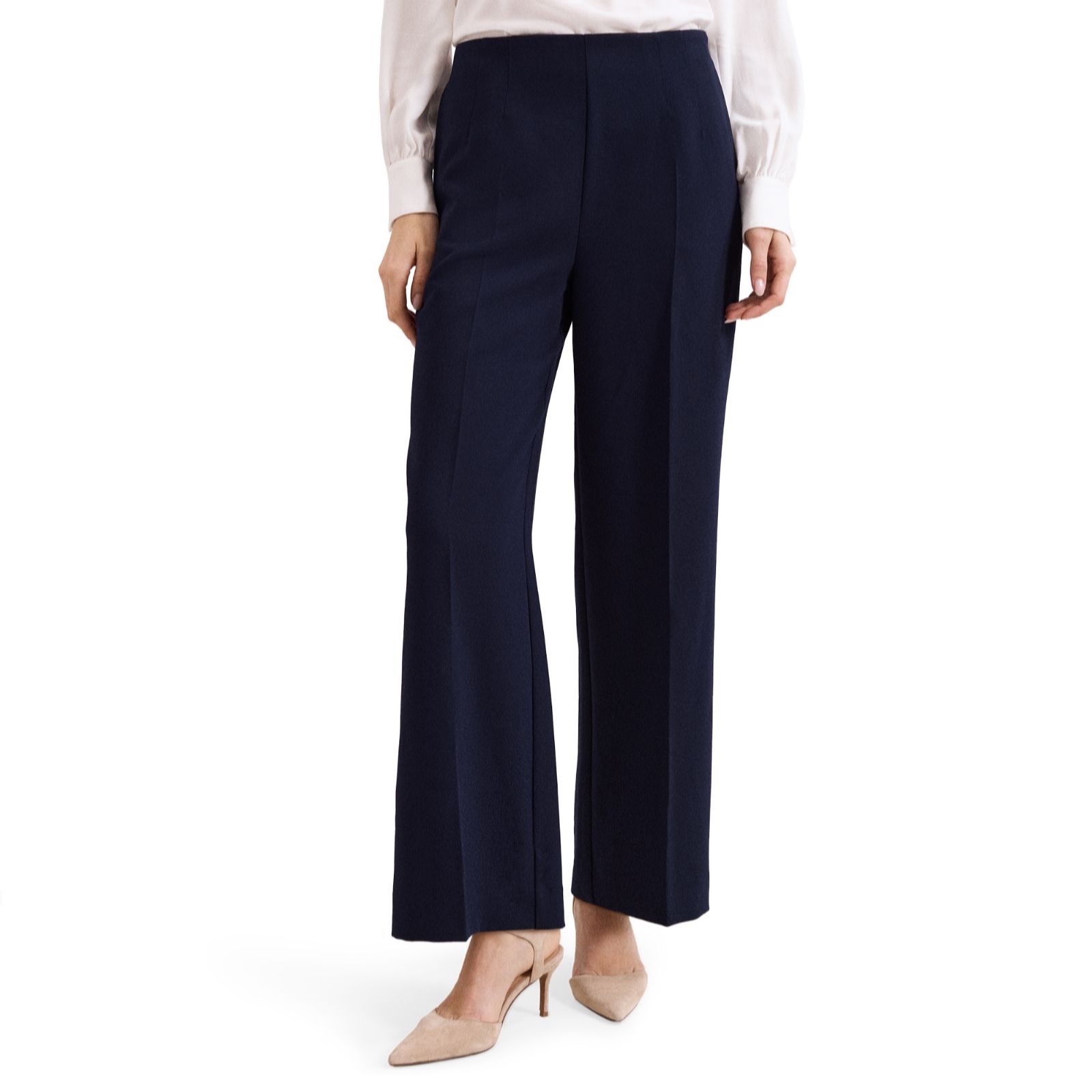 Phase Eight Women's Navy Aubrie Crepe Trousers Petite