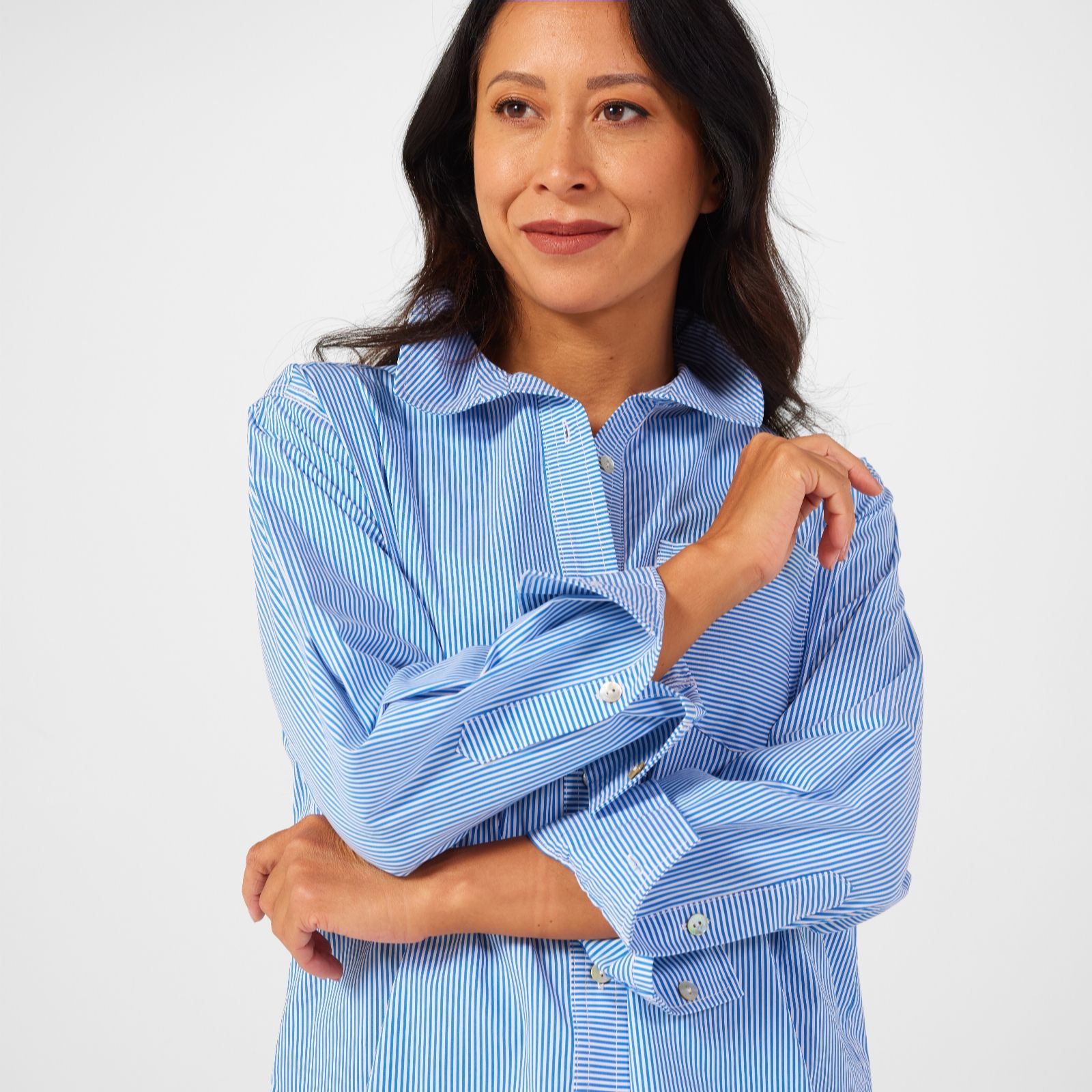 WynneLayers Cotton Poplin Stripe Shirt