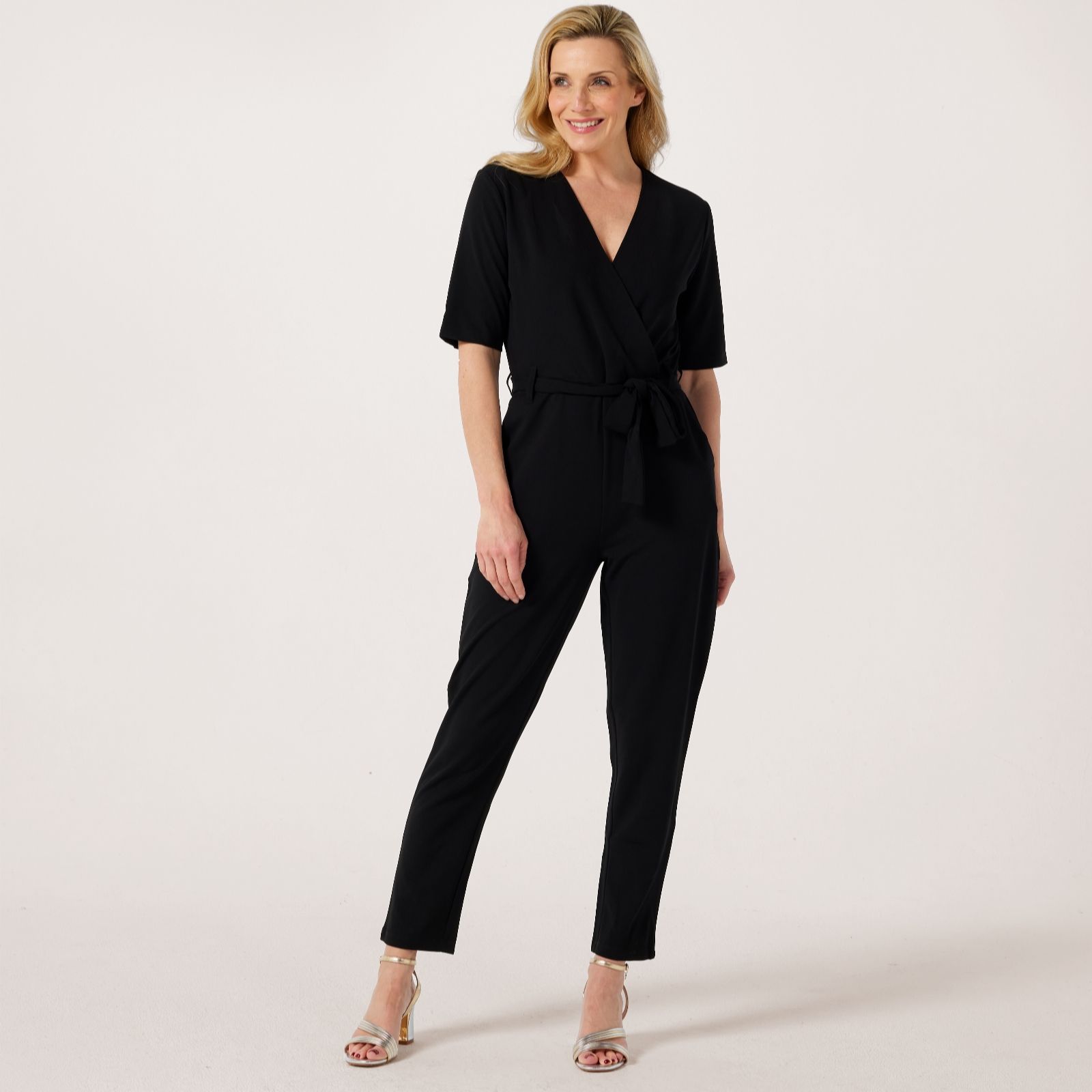 JDY Honey V-Neck Belted Jumpsuit