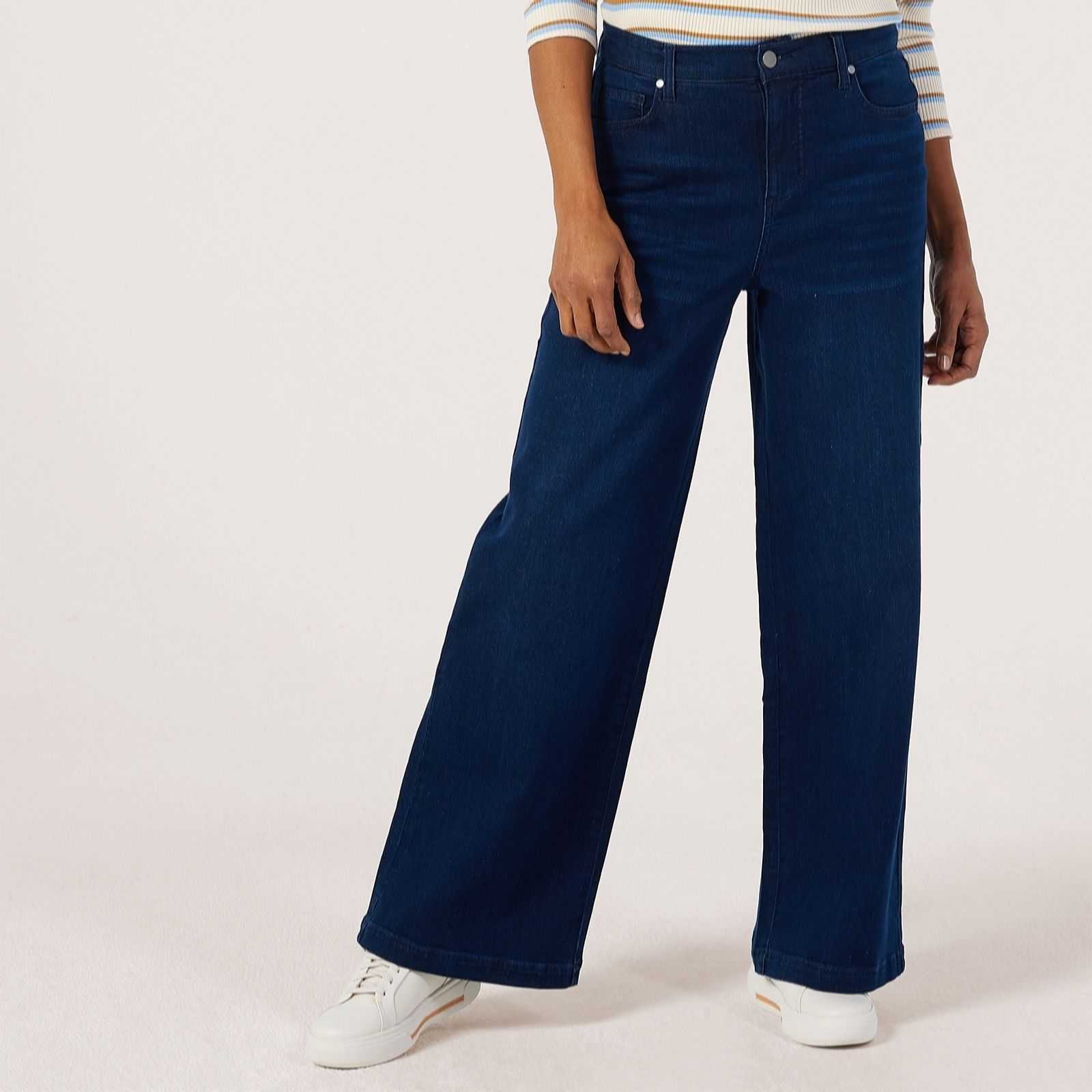 Ben De Lisi Indigo Lyocell Blend Wide-Leg Jeans Petite