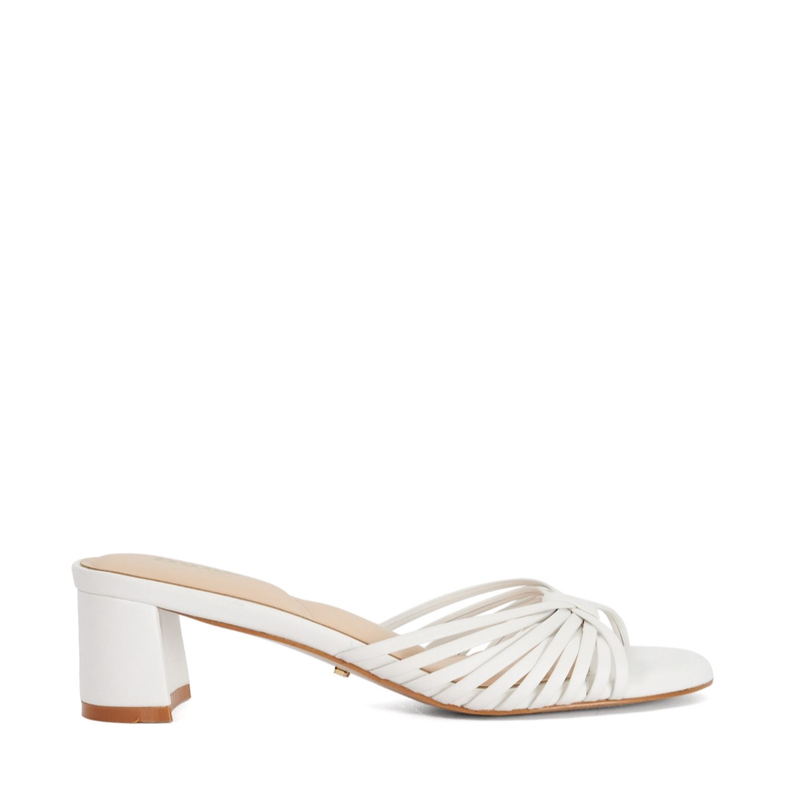 Dune Gold London Maggies Leather Strap Sandals