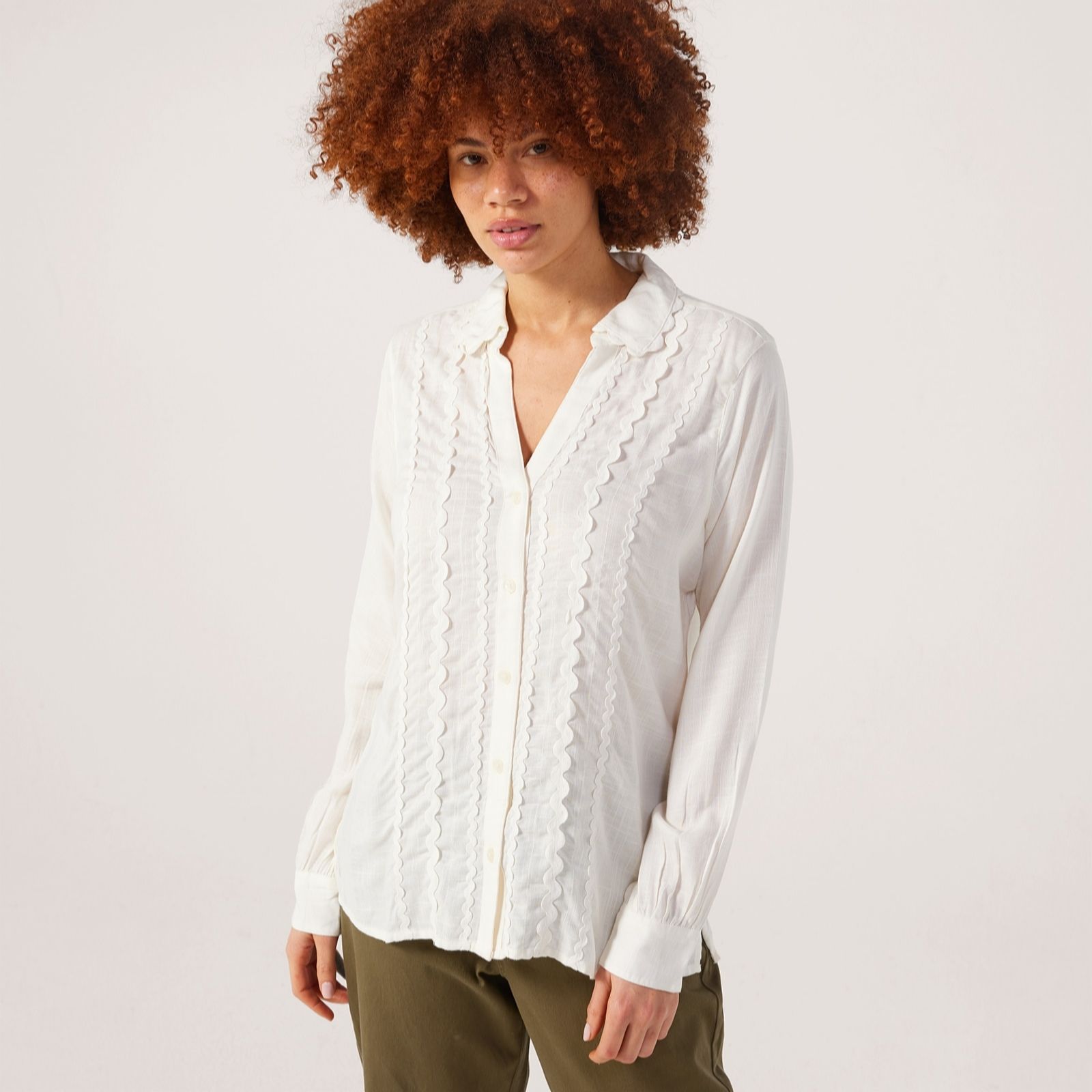 Denim & Co. Trim Detail Shirt