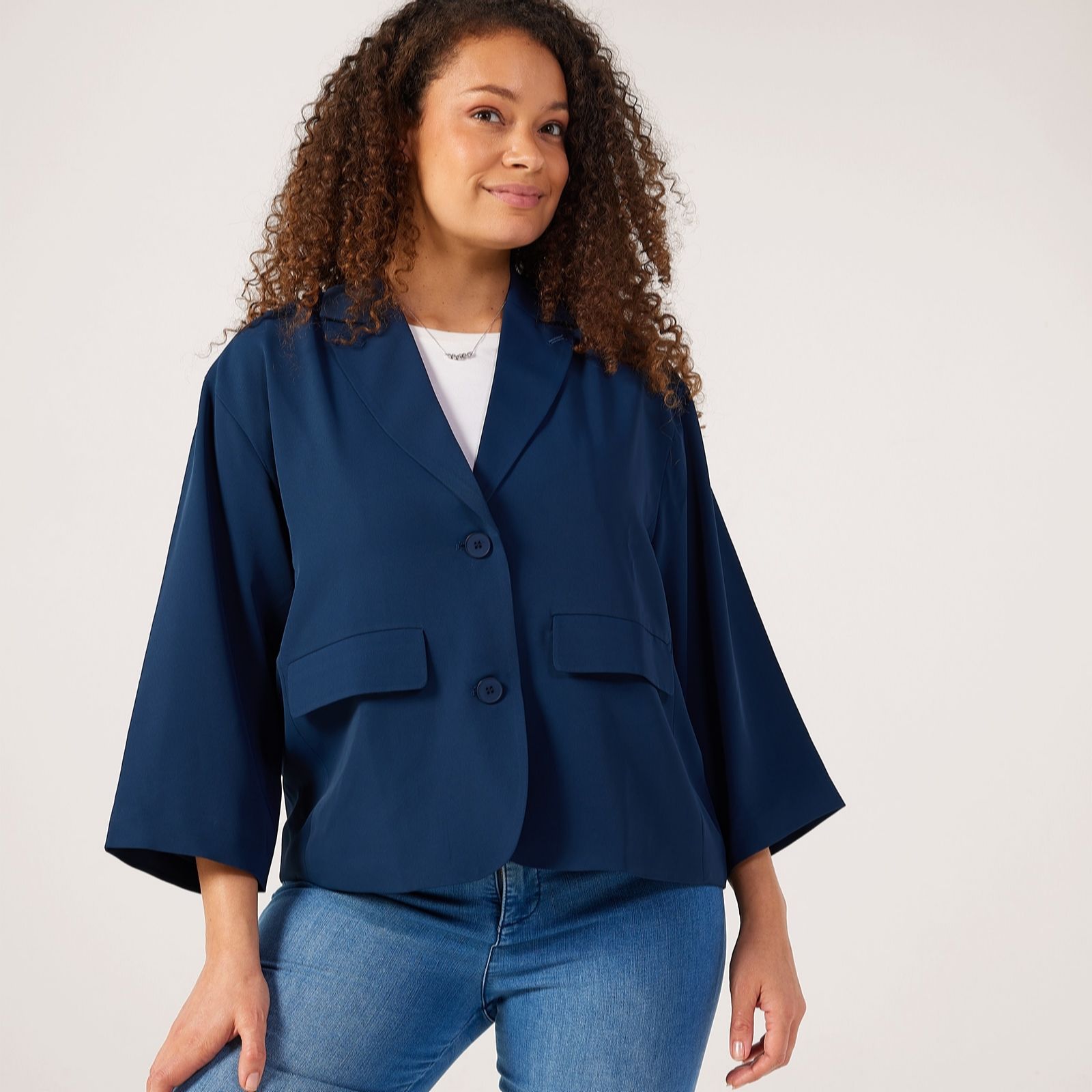 Marlawynne Cream Collection Drapey Twill Paris Jacket