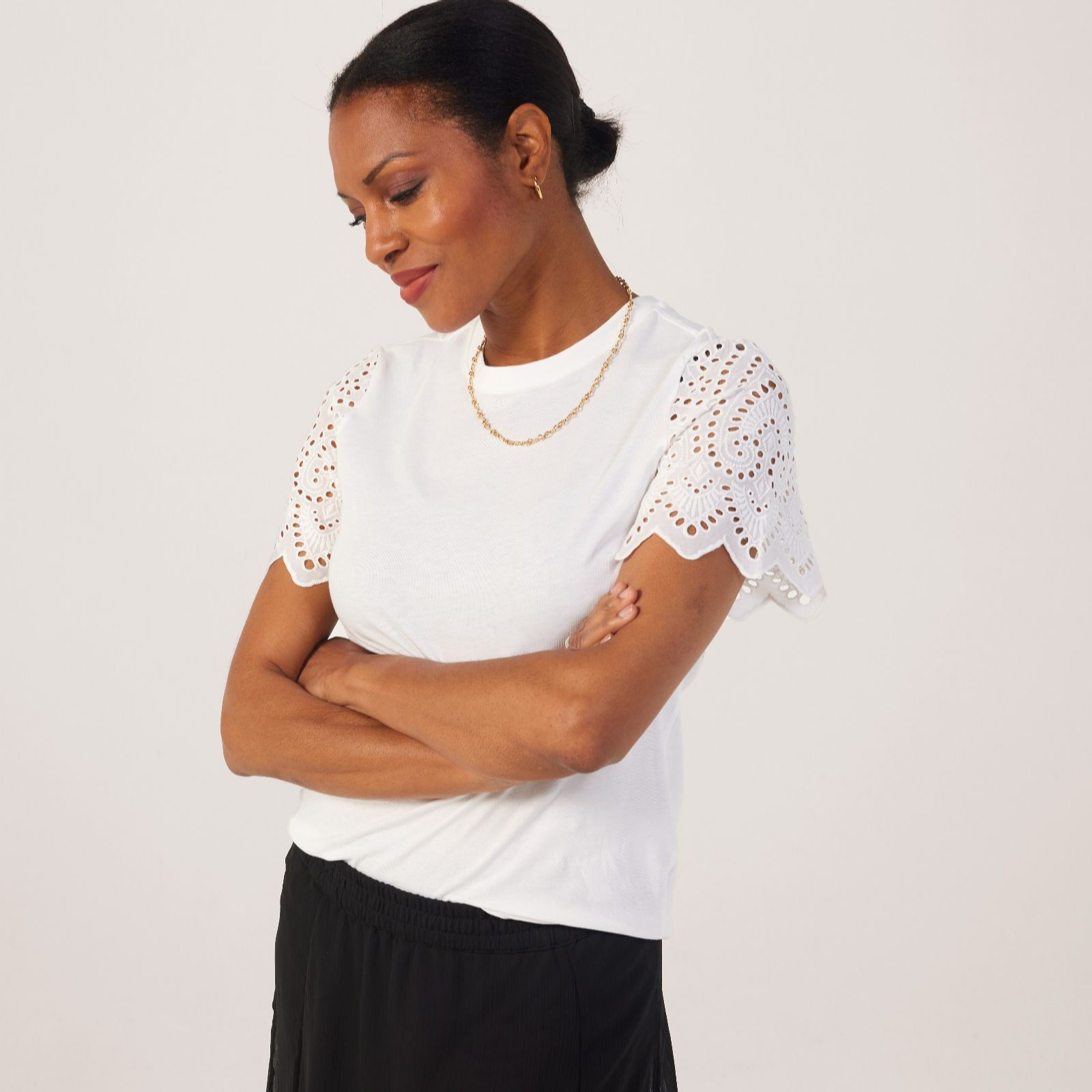 Only Lace Sleeve Top