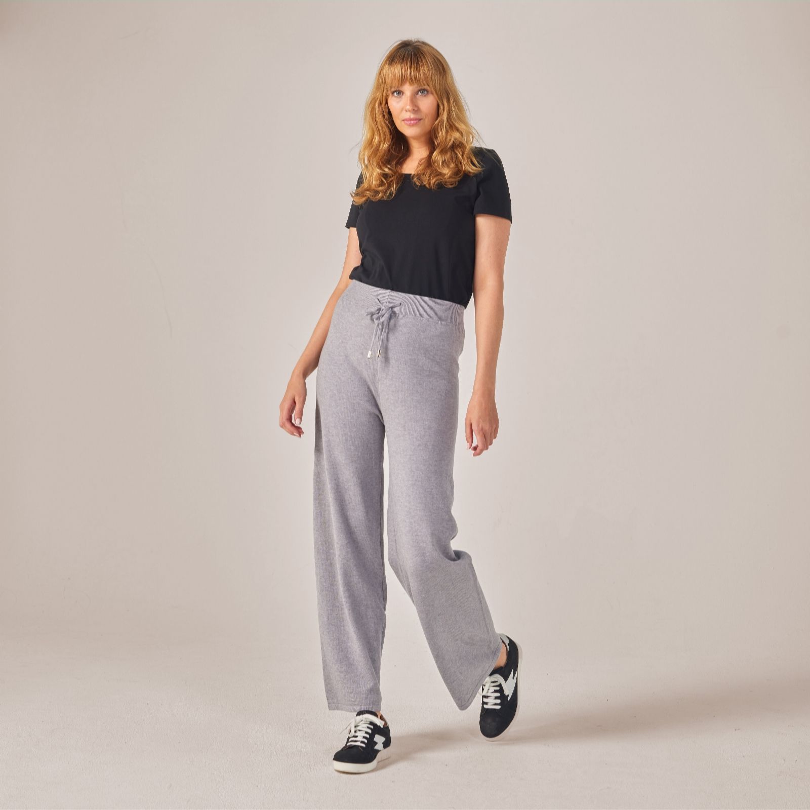 Frank Usher Wide Leg Knitted Trouser