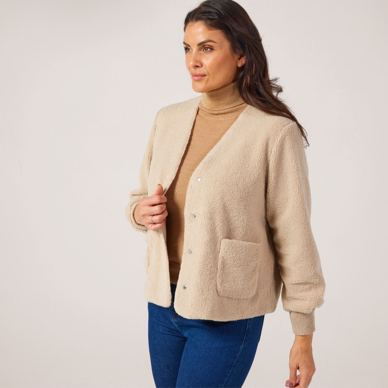 Masai Copenhagen Fog Junte Teddy Jacket With Pockets