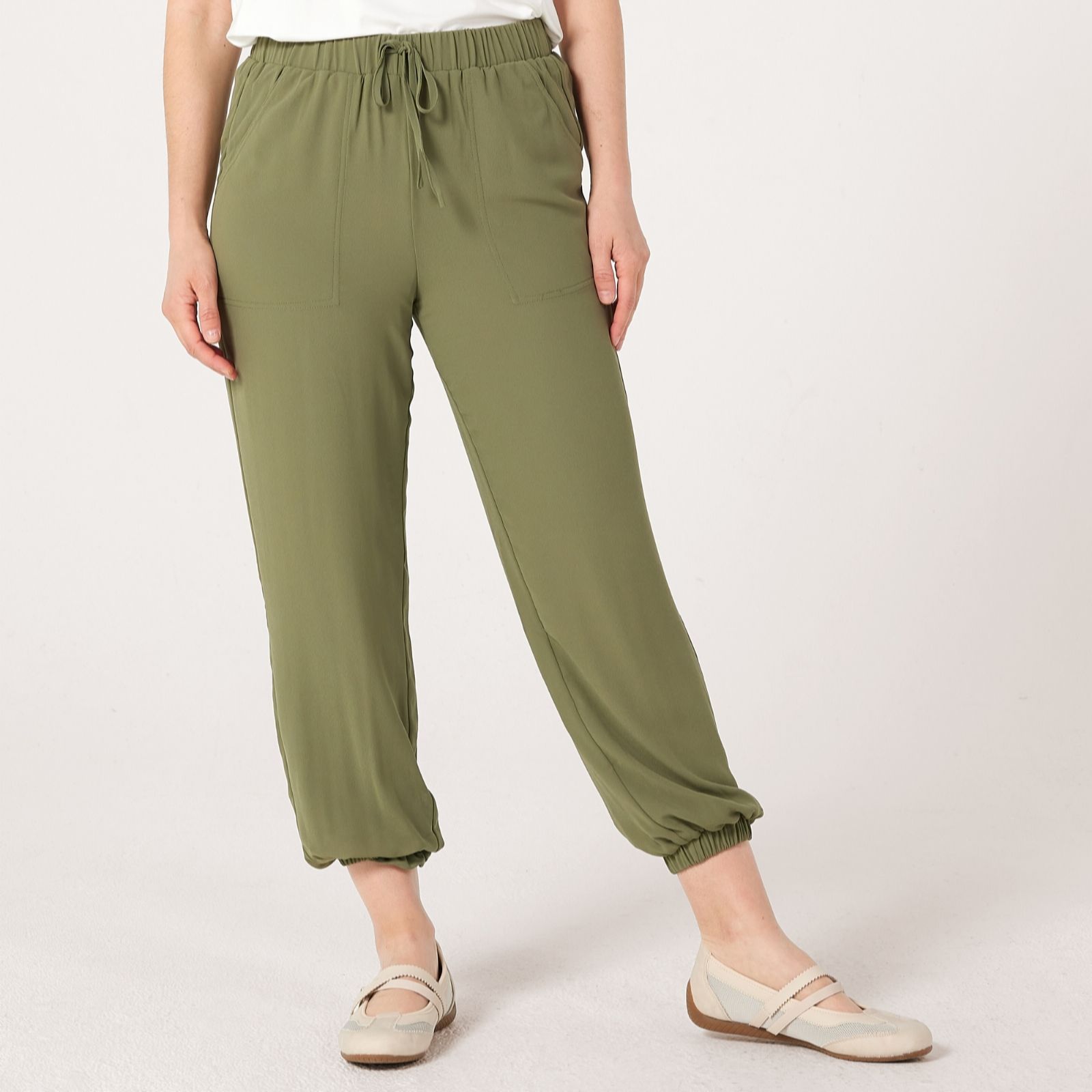 Marlawynne Black Layers Chiffon Joggers