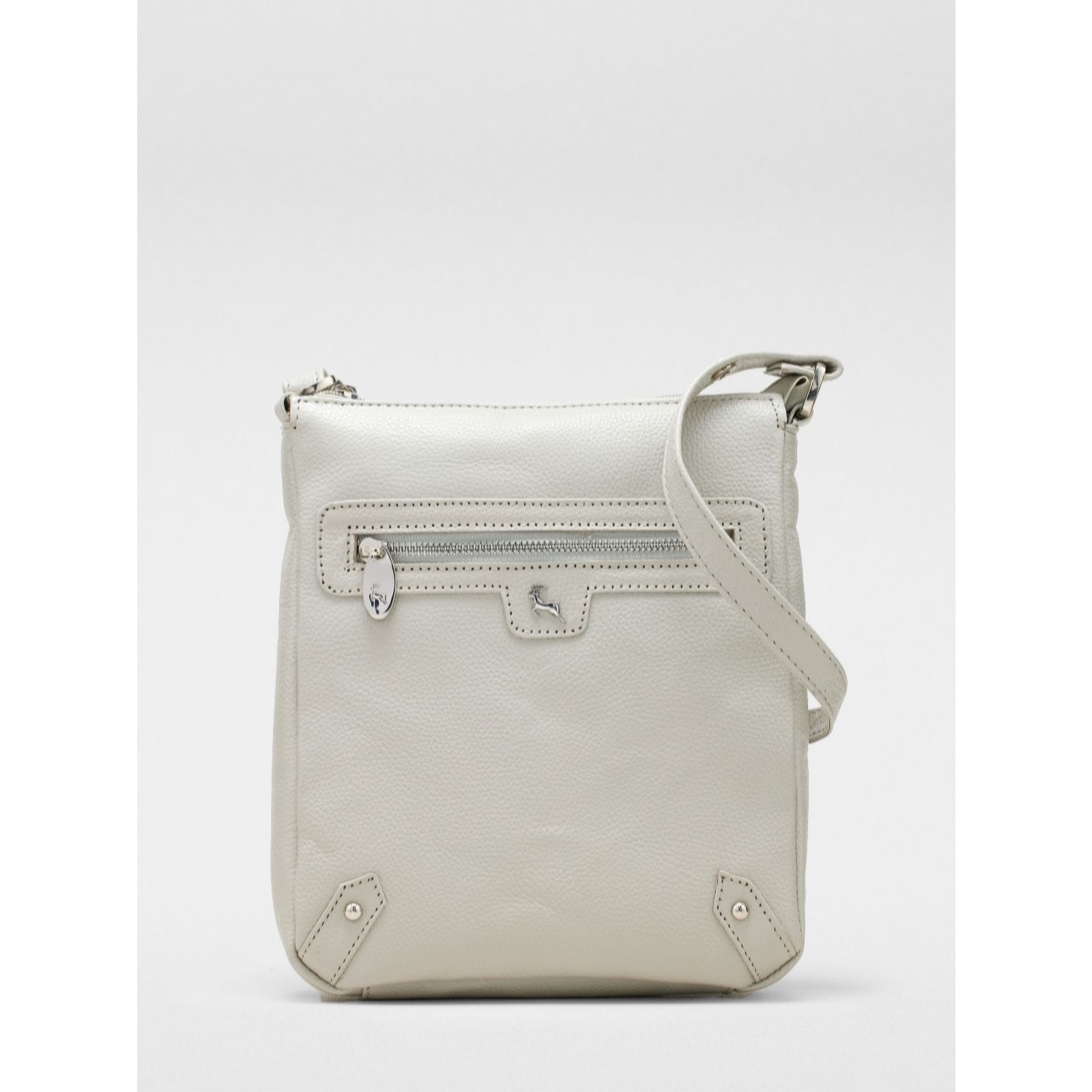 Outlet Ashwood Medium Zip Front Leather Crossbody Bag