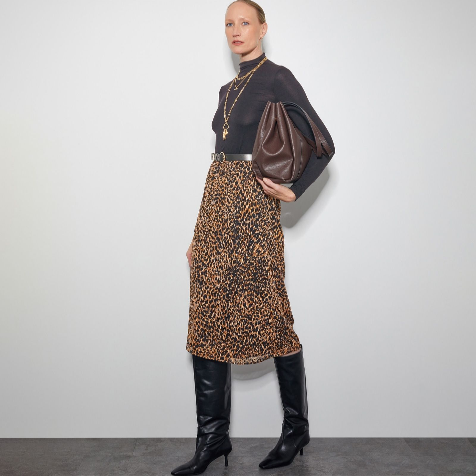 Monsoon Liza Leopard Skirt