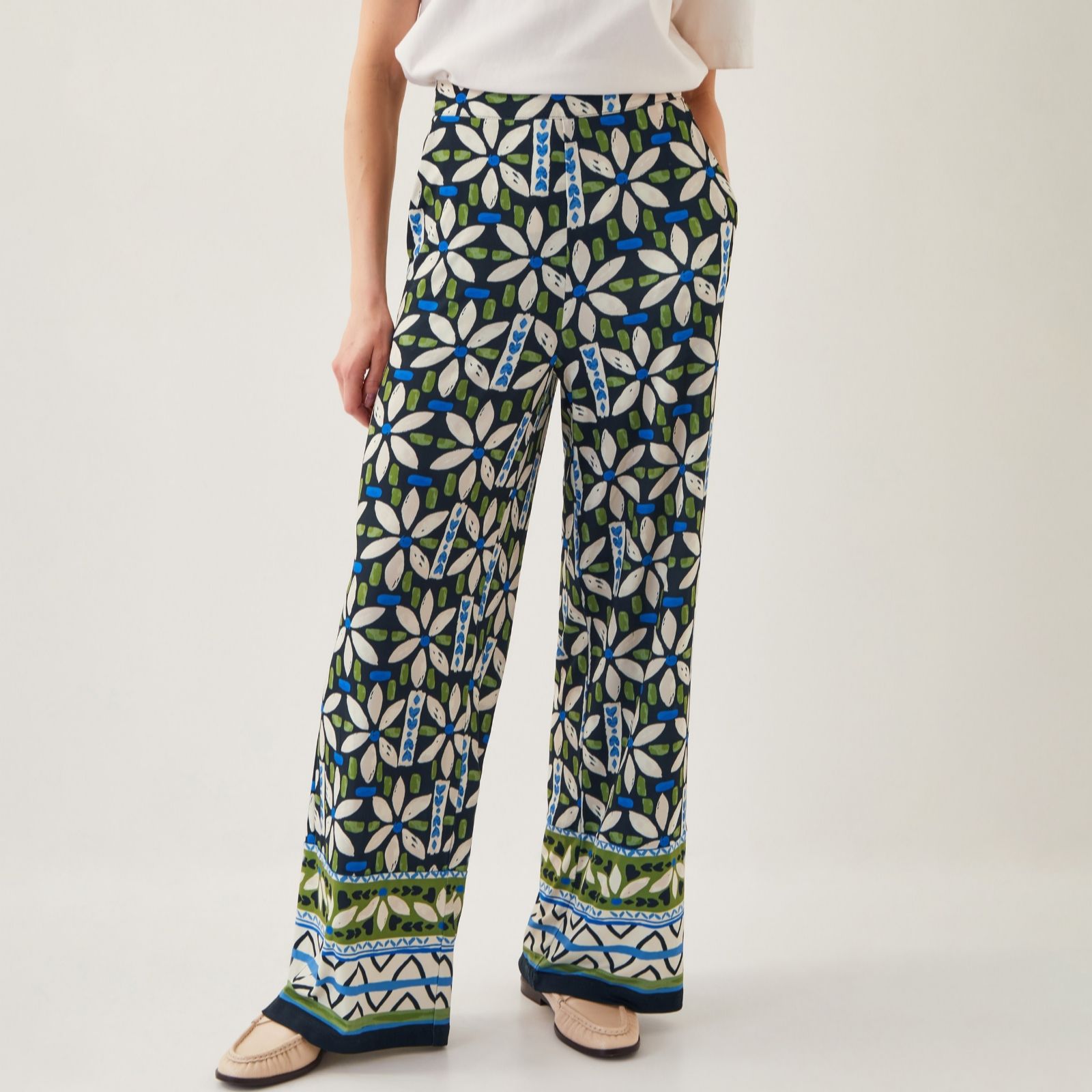 Monsoon Black Multi Nikita Jersey Trouser