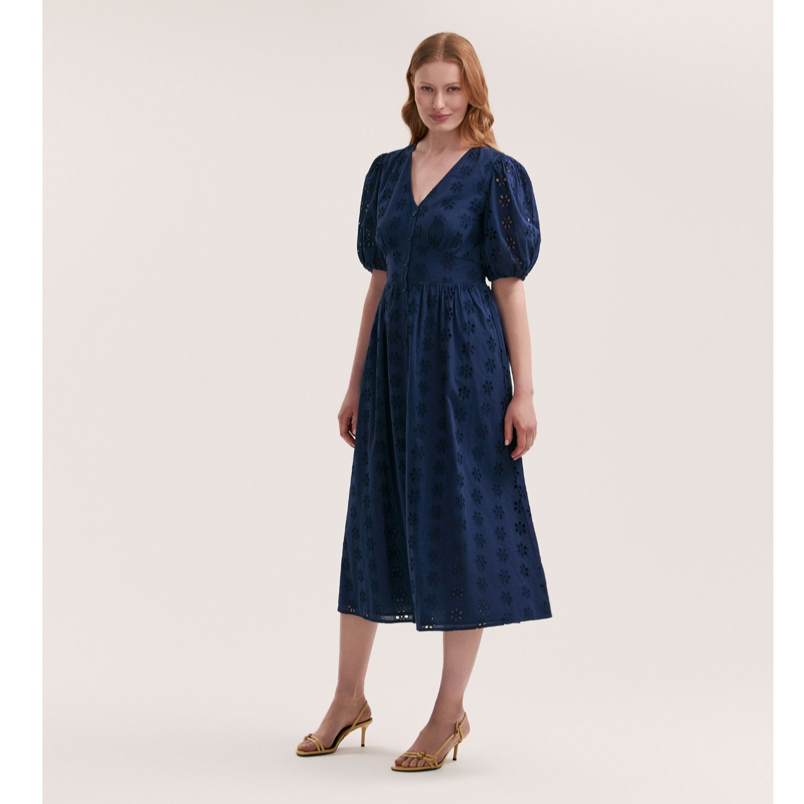 Finery London Una Cotton Broderies Lace Dress women's