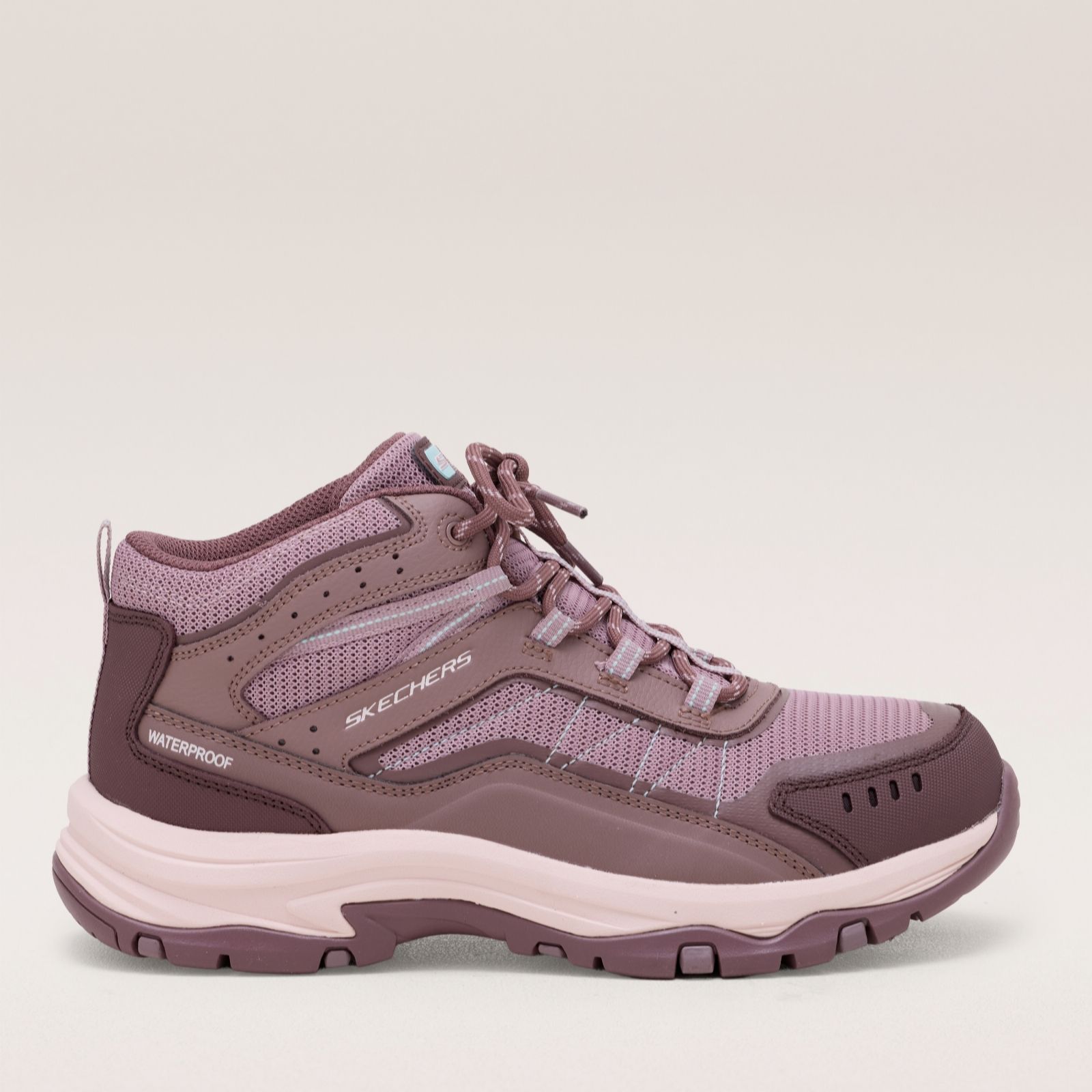 Skechers Trego Tex TNBR Tan Brown Womens walking boots 180336 in a Plain Man Made in Size 8
