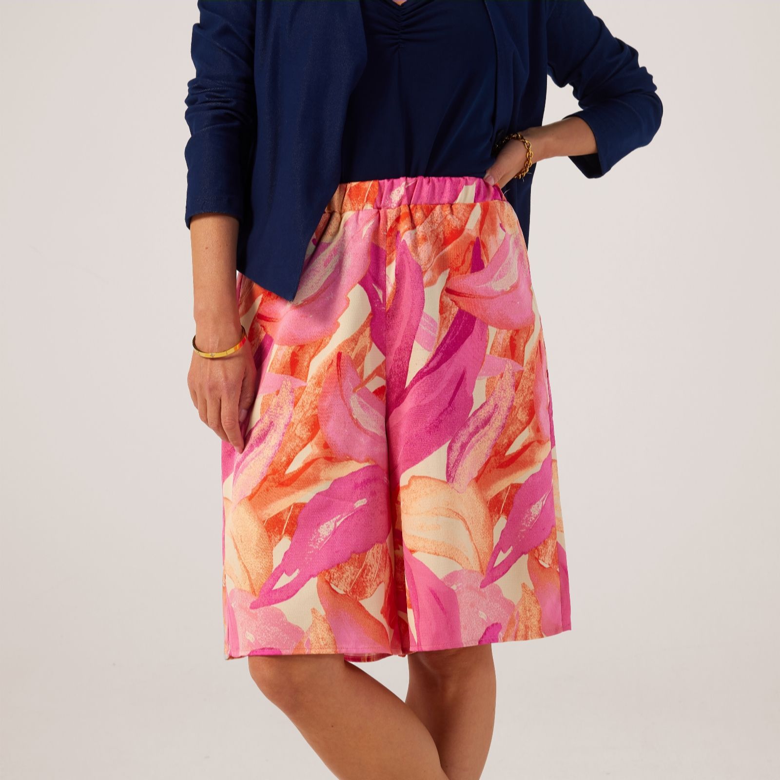 Kim & Co Textured Satin Culottes women's