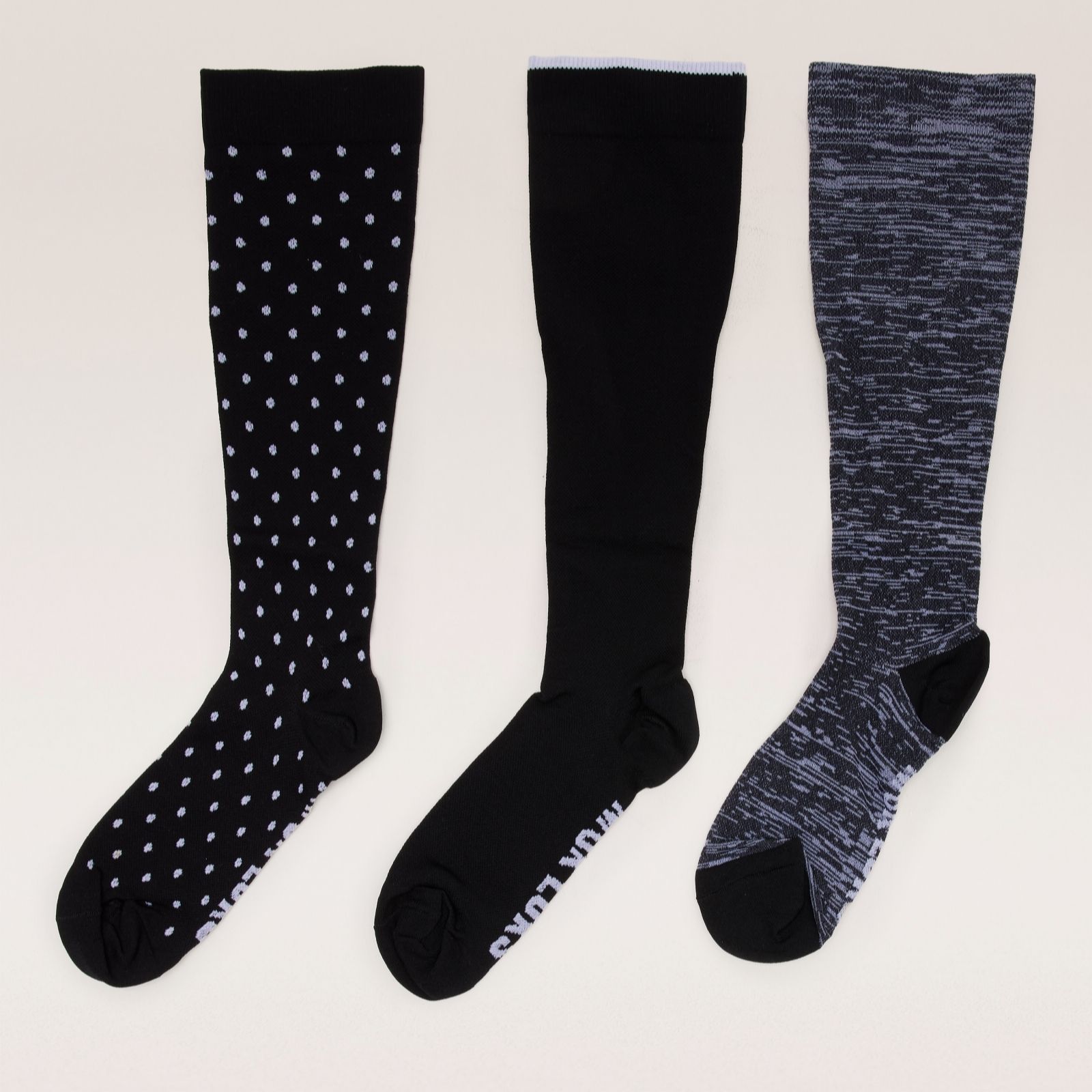 Muk Luks Nylon Support Socks 3 Pack